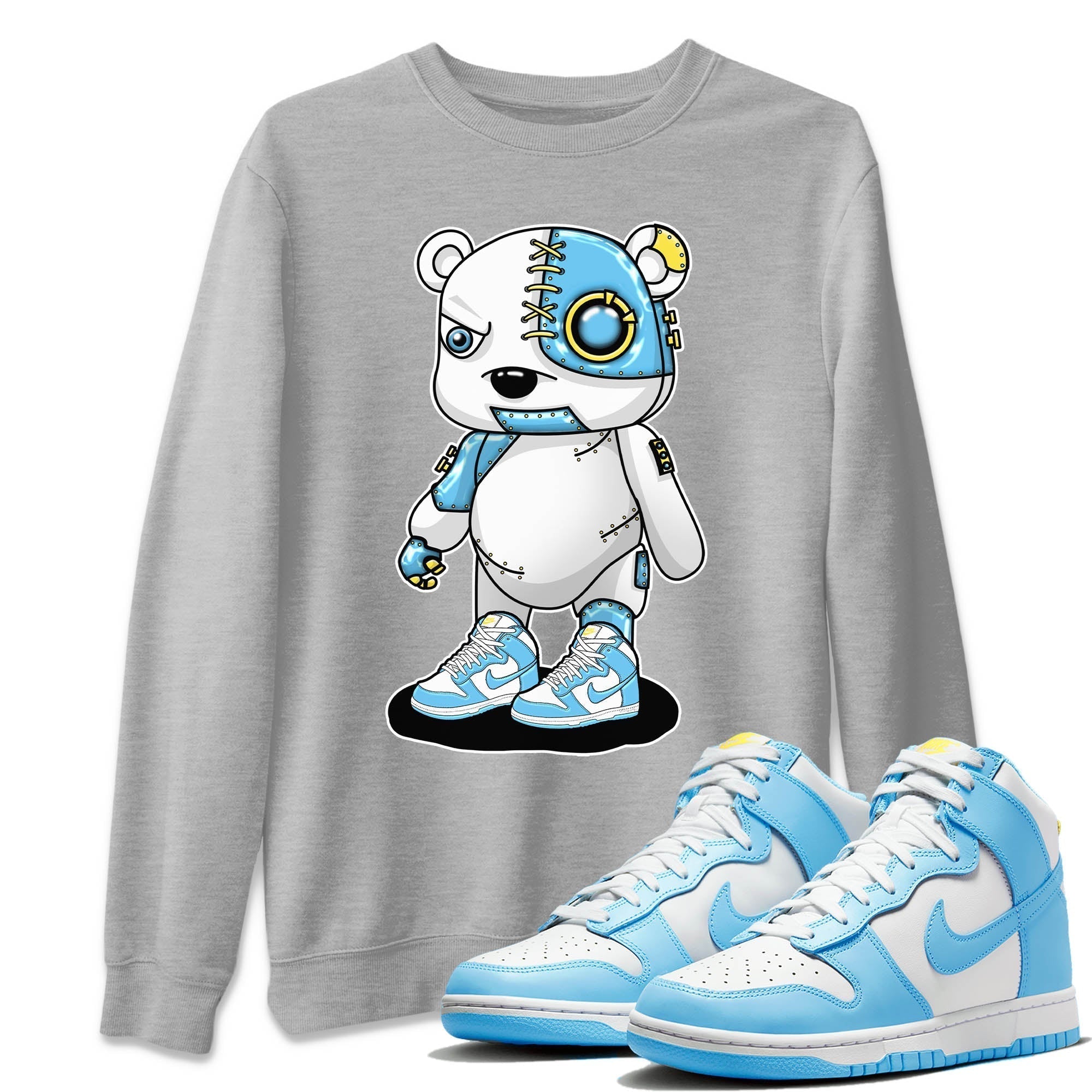 Cyborg Bear Unisex Tops - Dunk Blue Chill