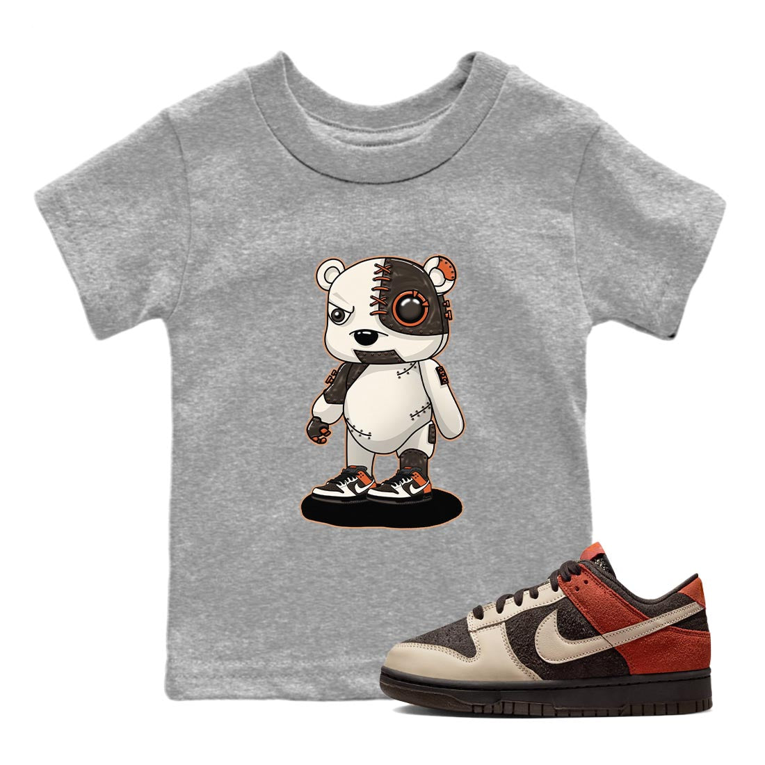 Cyborg Bear snkmatch Tee Kids - Dunk Red Panda