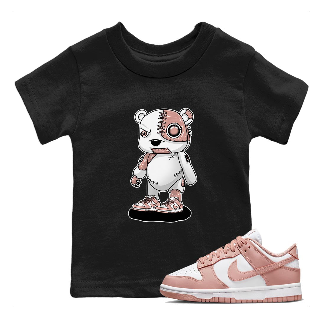 Cyborg Bear snkmatch Tee Kids - Dunk Rose Whisper