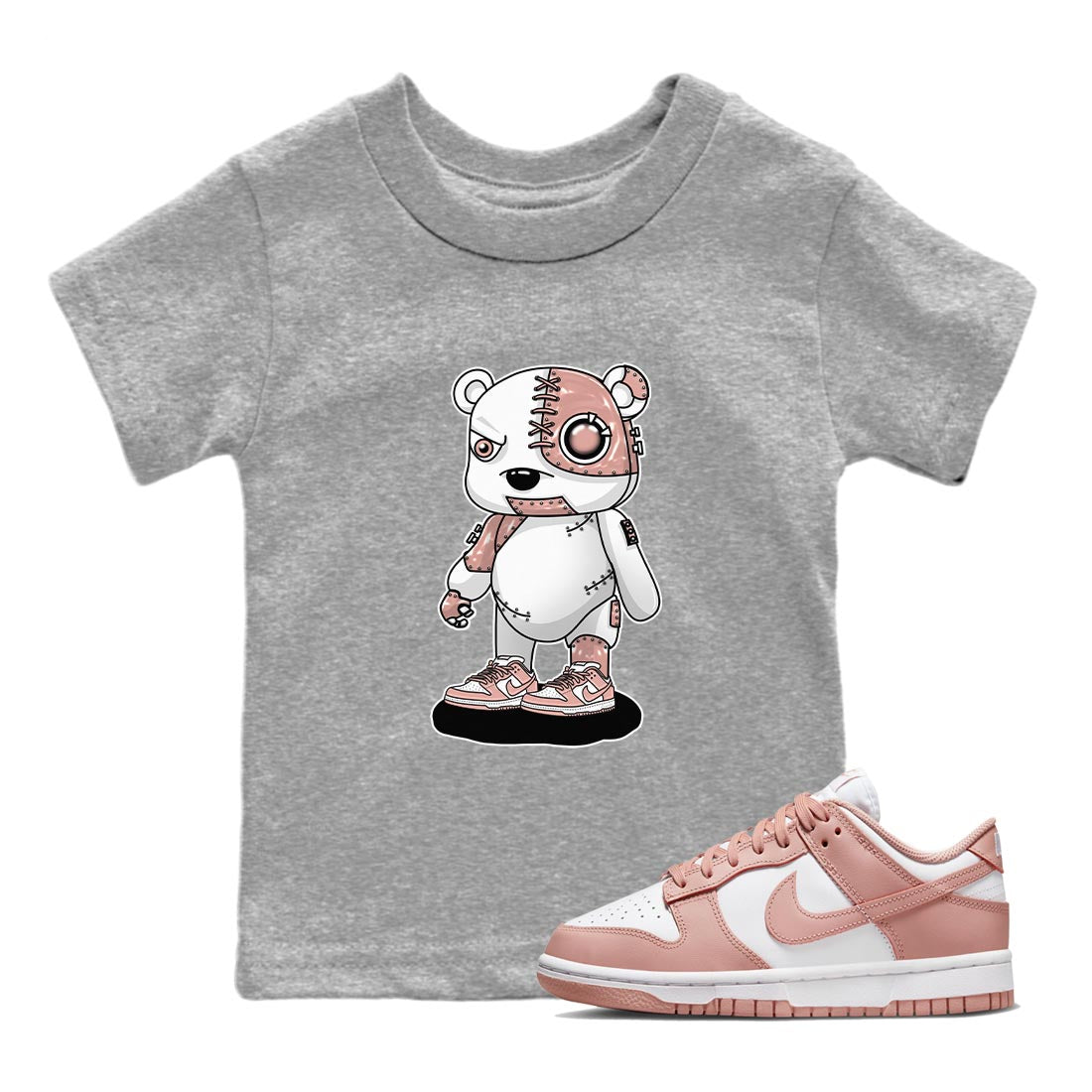 Cyborg Bear snkmatch Tee Kids - Dunk Rose Whisper