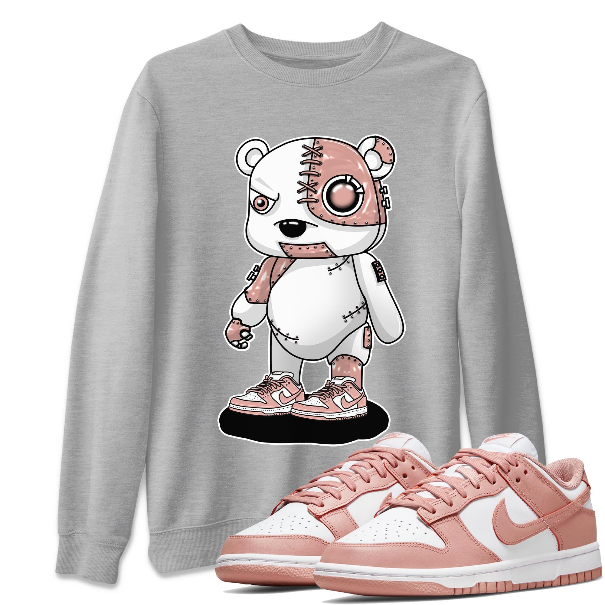Cyborg Bear snkmatch Tee - Dunk Rose Whisper
