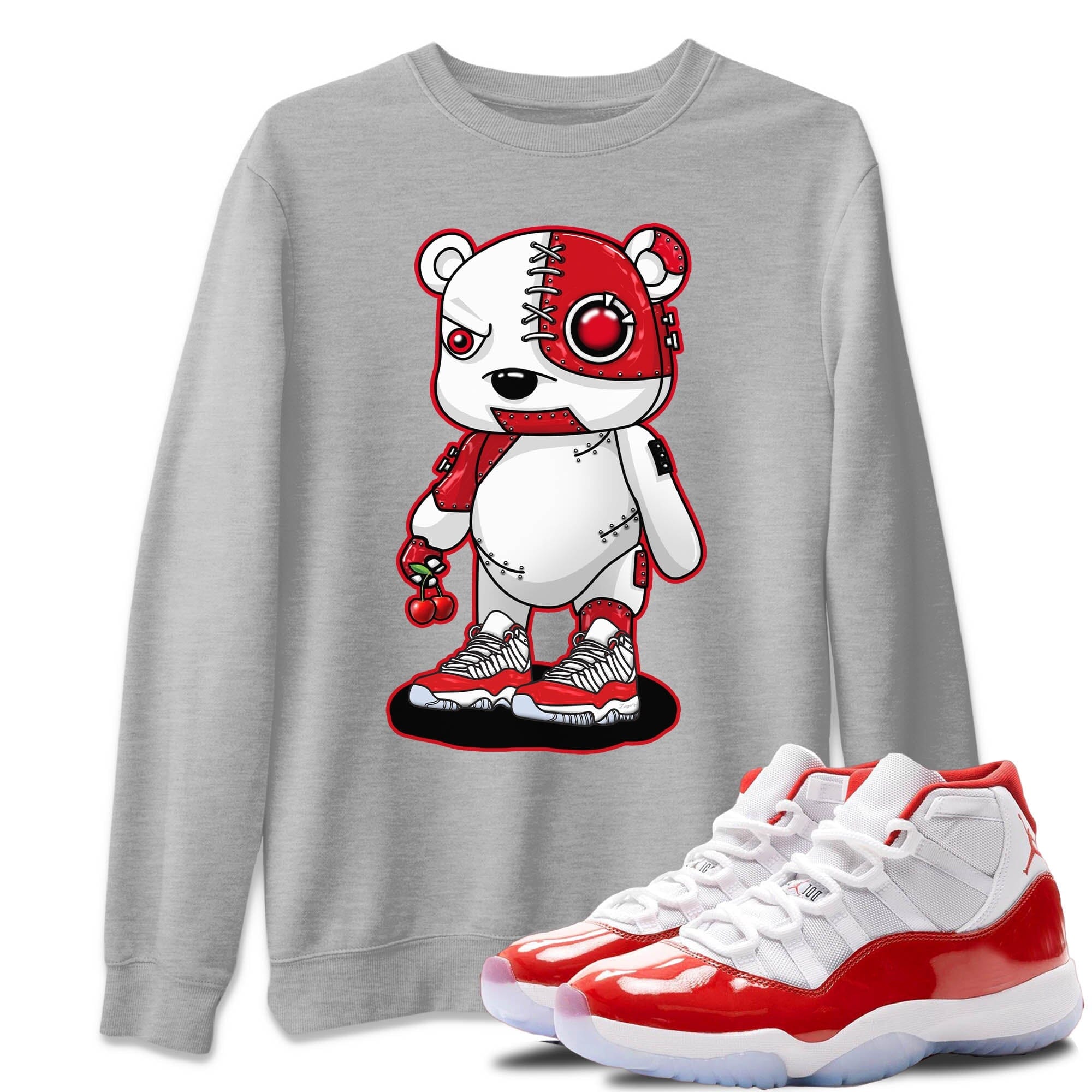 Cyborg Bear Unisex Tops - Air Jordan 11 Cherry