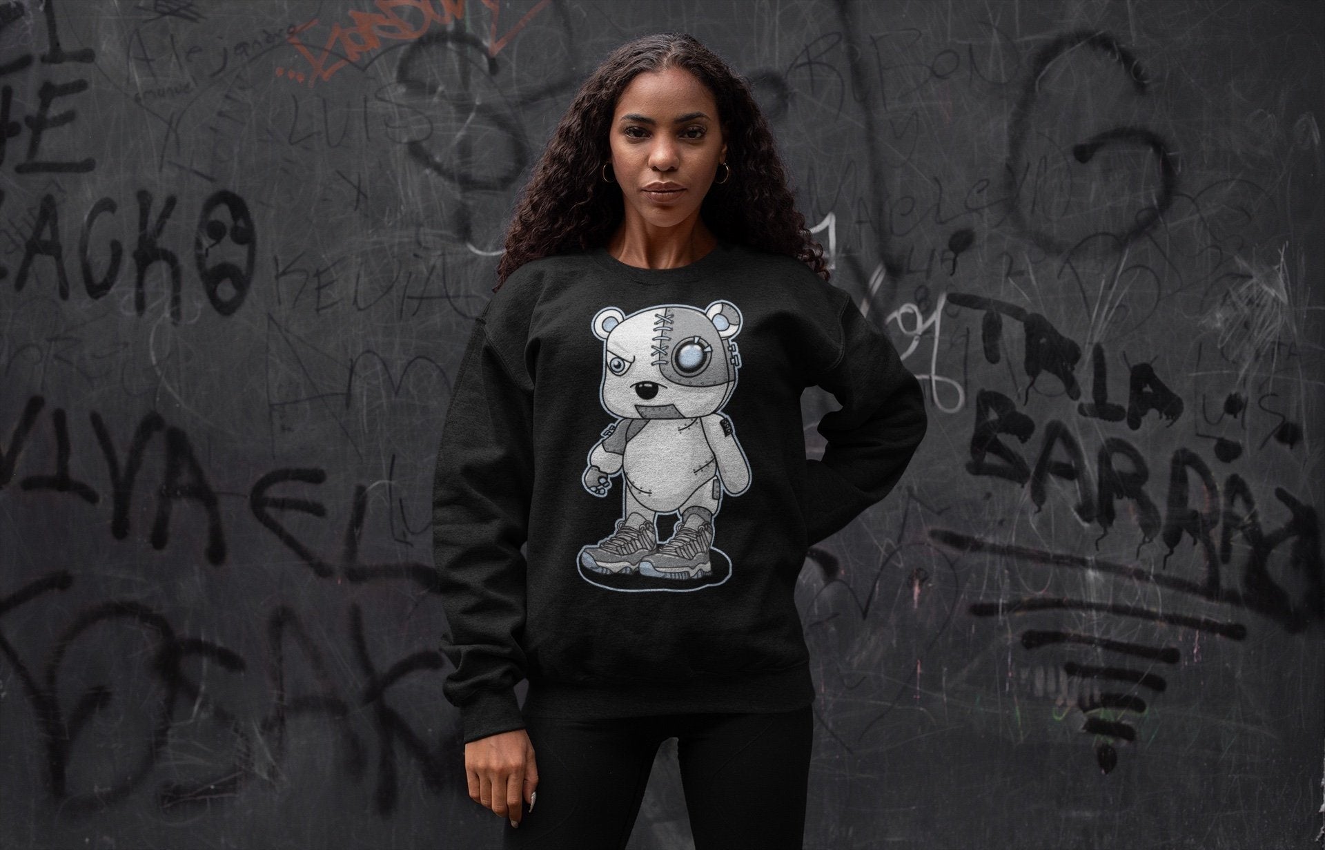 Cyborg Bear Unisex Tops - Air Jordan 11 Cool Grey