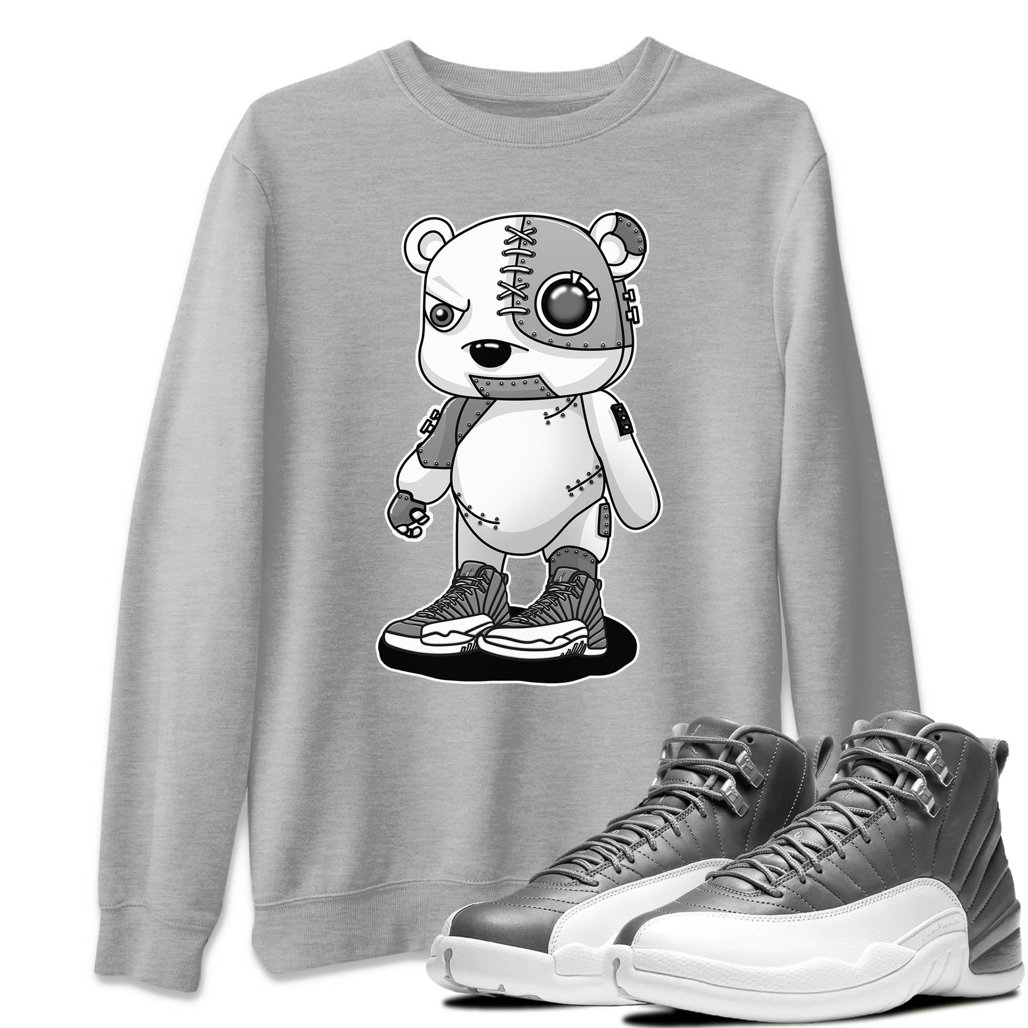 Cyborg Bear Unisex Tops - Air Jordan 12 Stealth