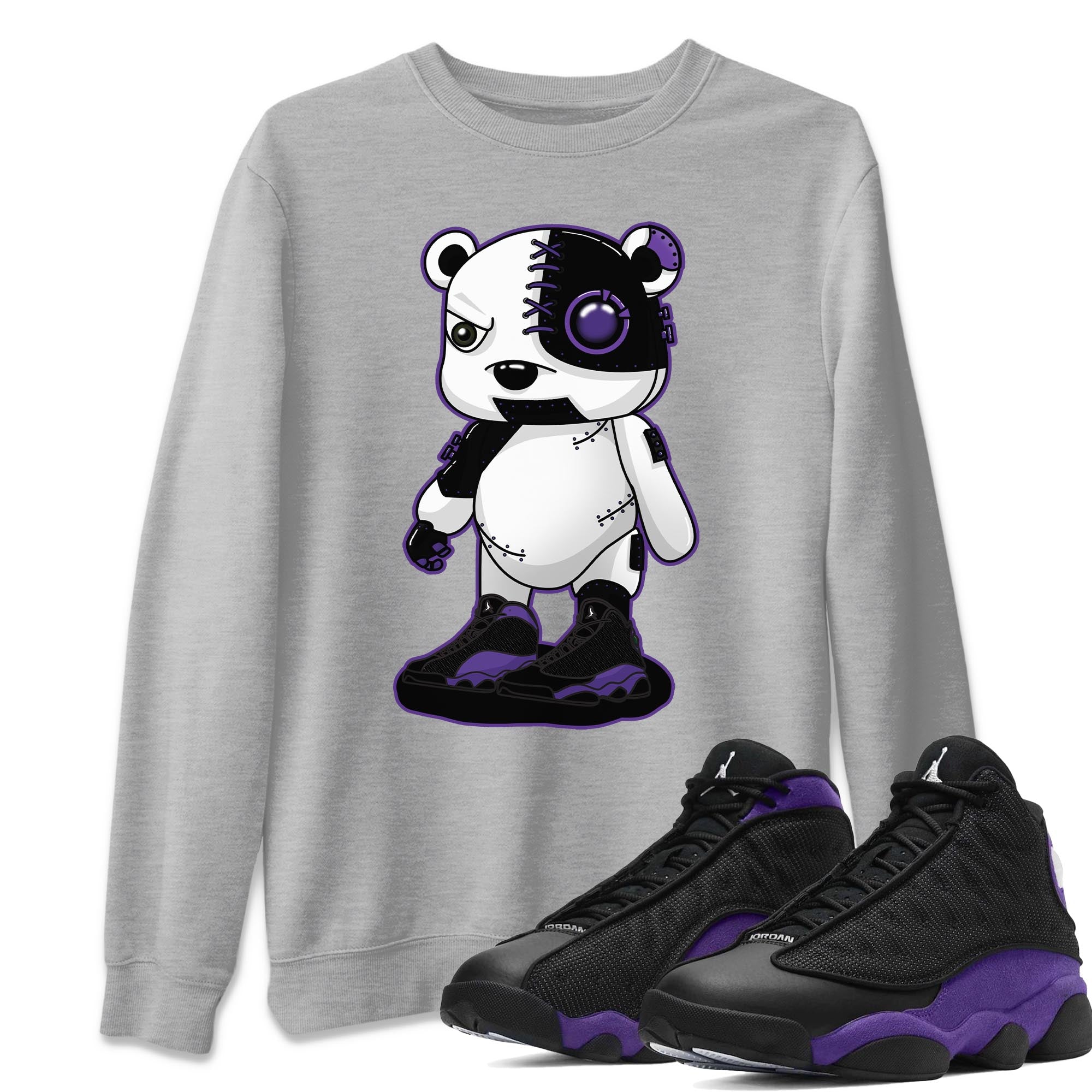 Cyborg Bear Unisex Tops - Air Jordan 13 Court Purple