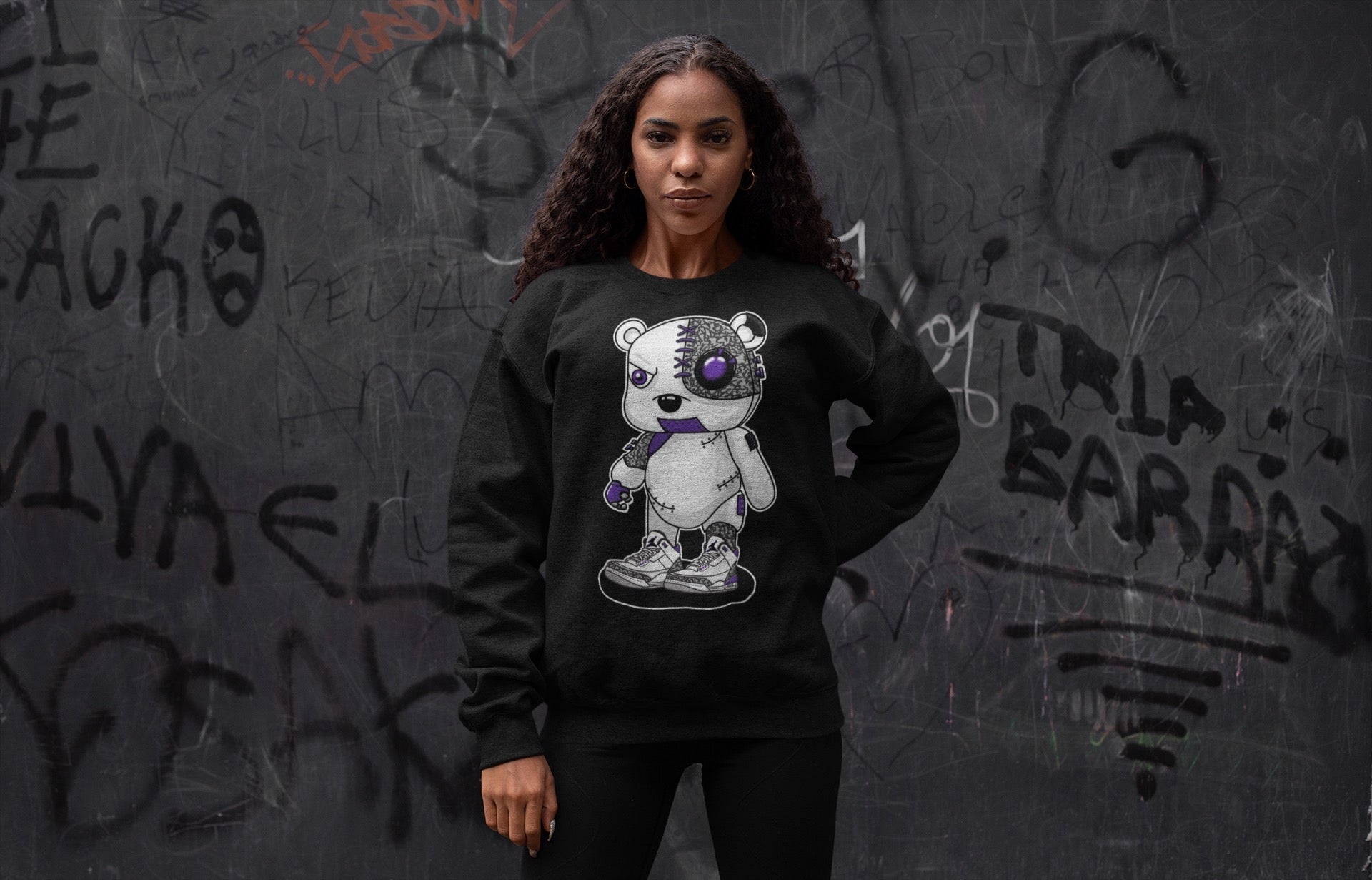 Cyborg Bear Unisex Tops - Air Jordan 3 Dark Iris