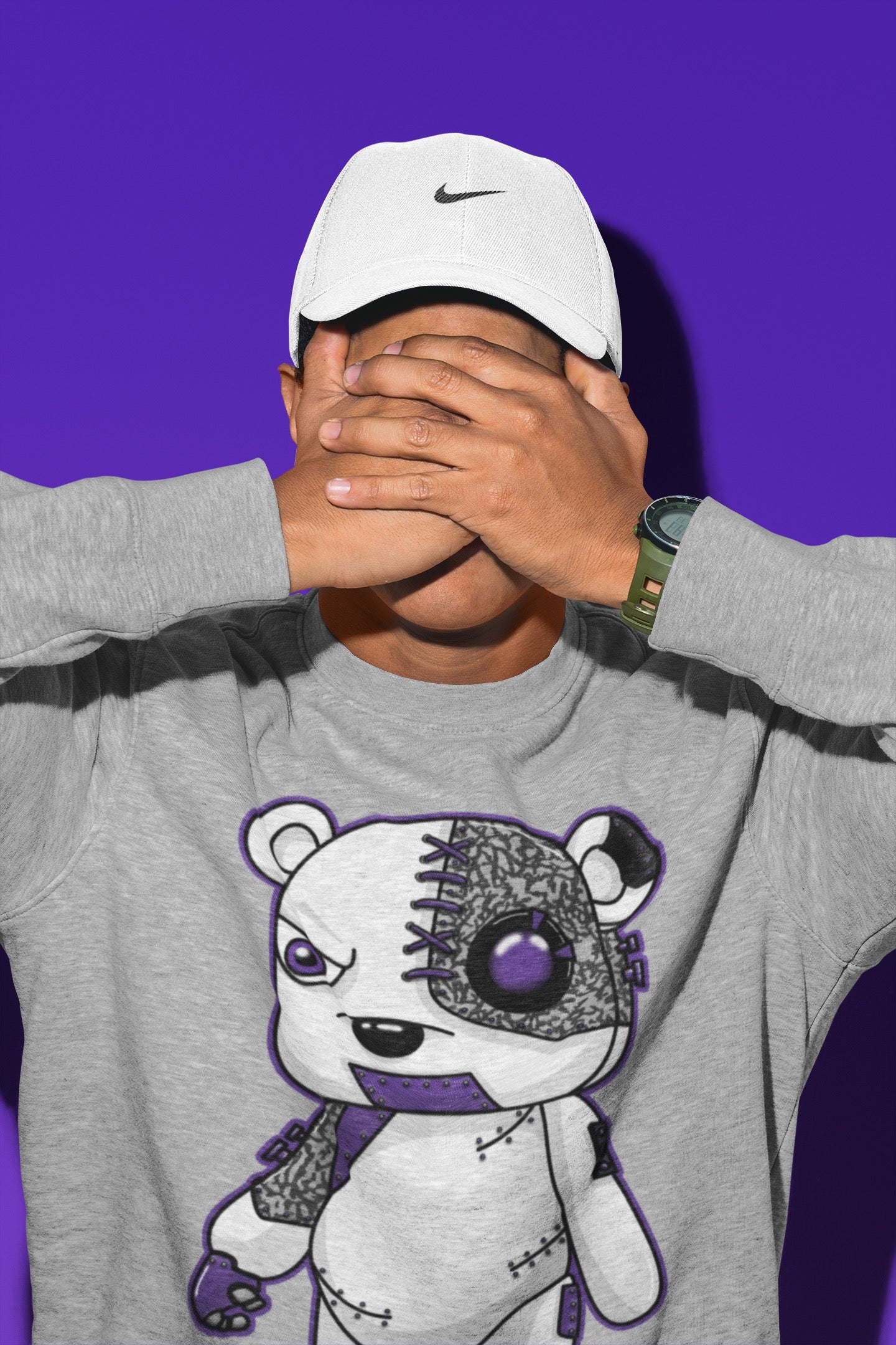 Cyborg Bear Unisex Tops - Air Jordan 3 Dark Iris