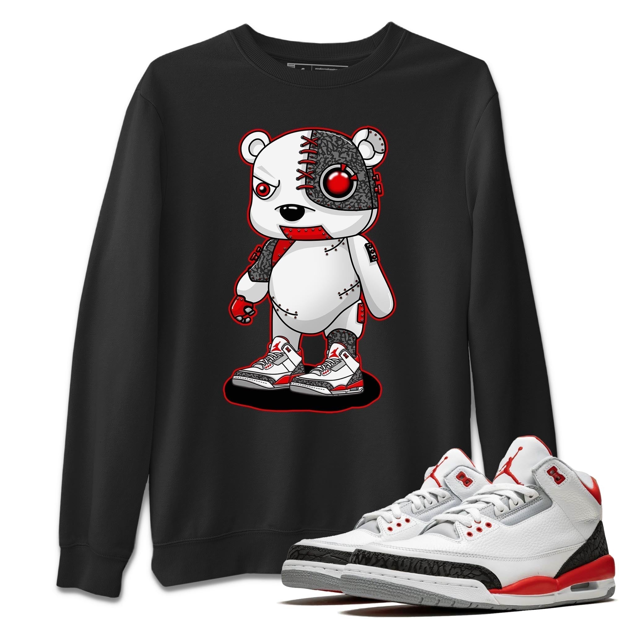 Cyborg Bear Unisex Tops - Air Jordan 3 Fire Red