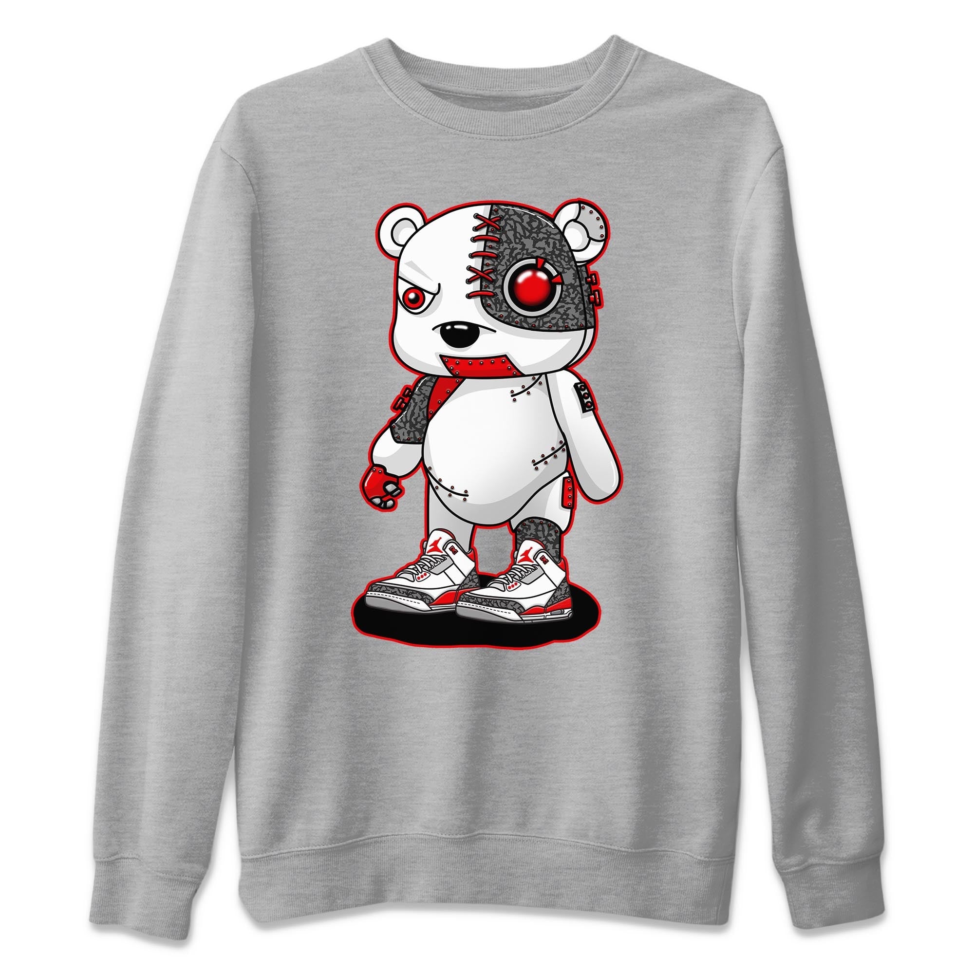 Cyborg Bear Unisex Tops - Air Jordan 3 Fire Red