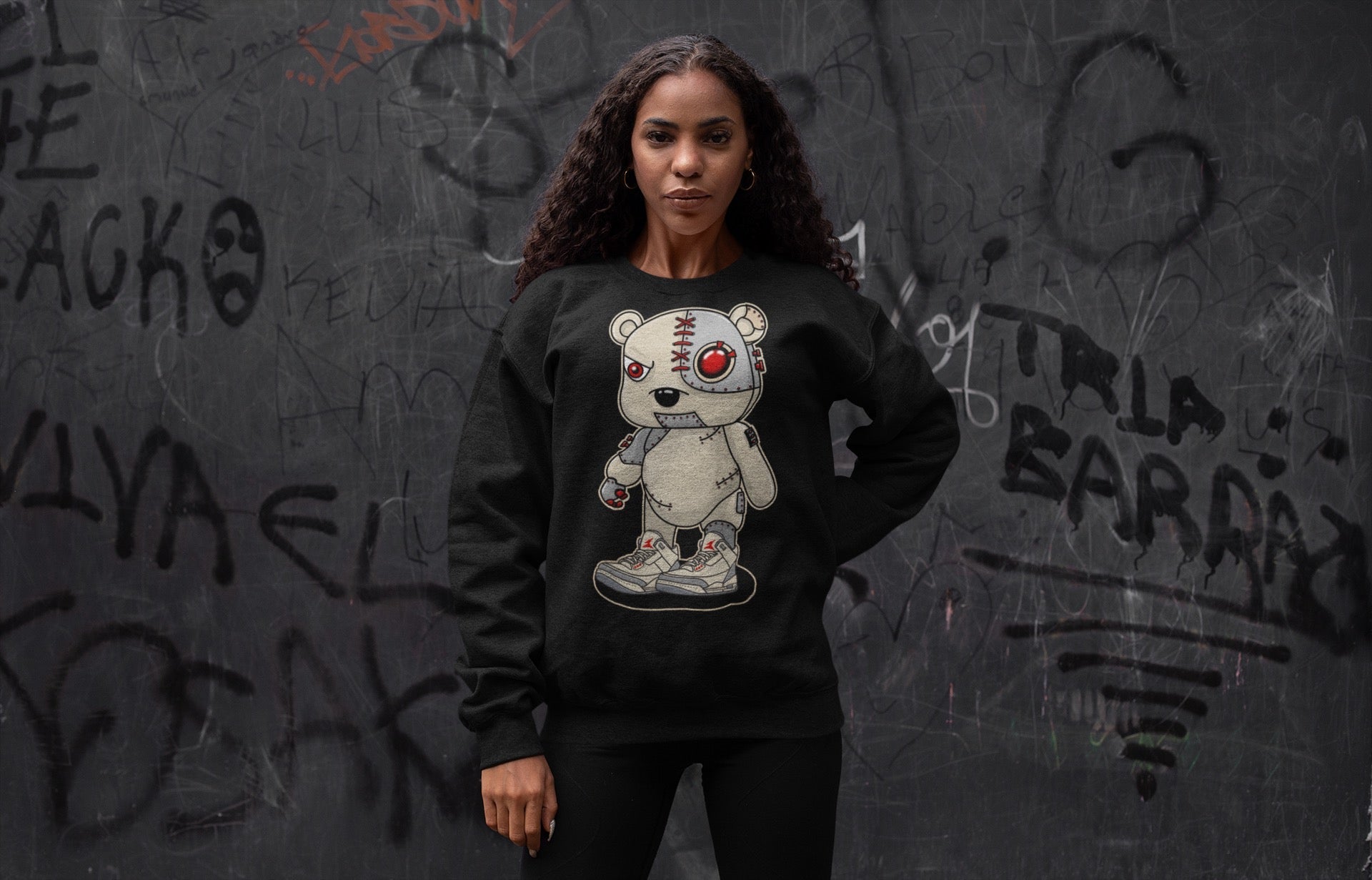 Cyborg Bear Unisex Tops - Air Jordan 3 Muslin