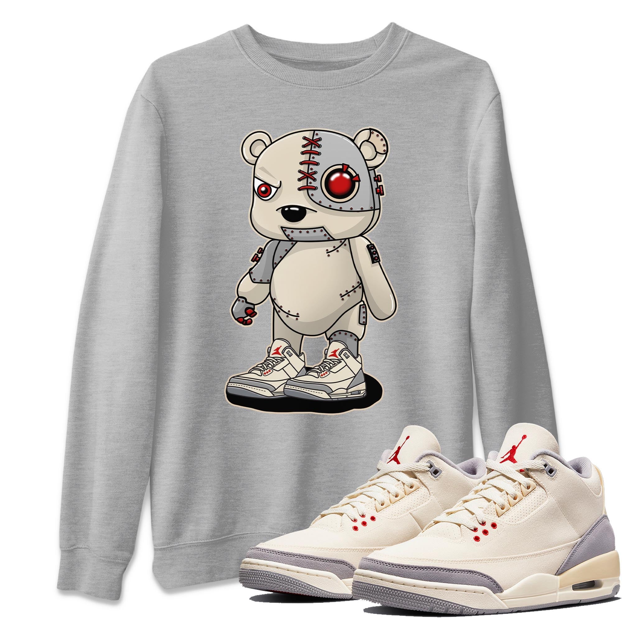Cyborg Bear Unisex Tops - Air Jordan 3 Muslin