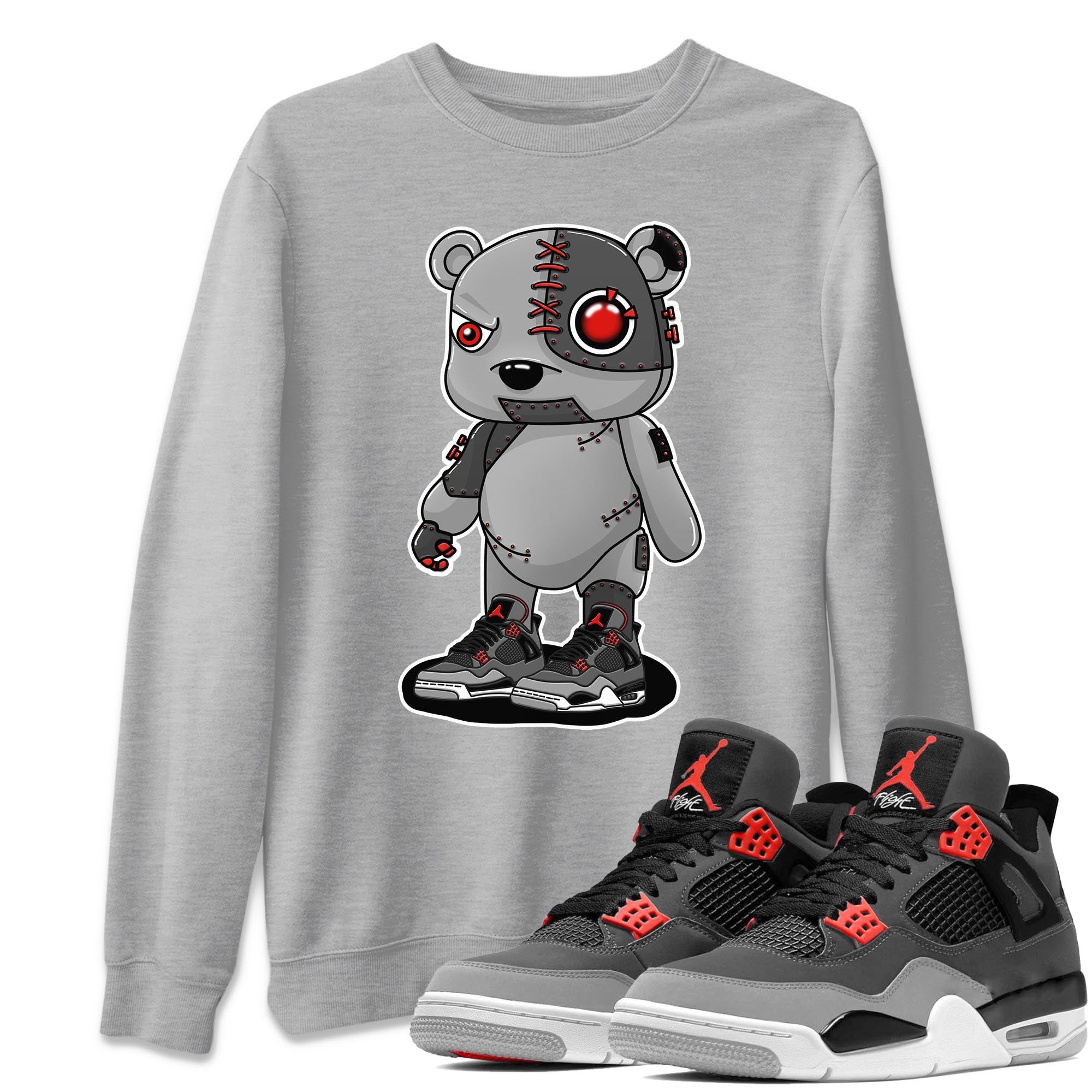 Cyborg Bear Unisex Tops - Air Jordan 4 Infrared