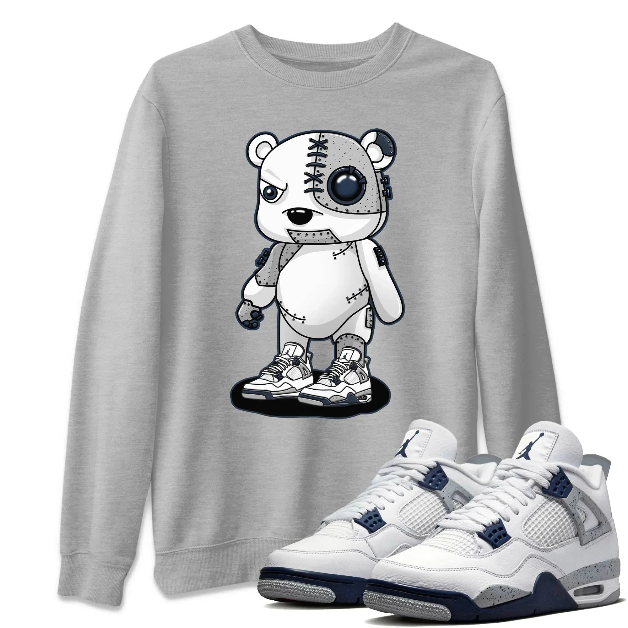 Cyborg Bear Unisex Tops - Air Jordan 4 Midnight Navy