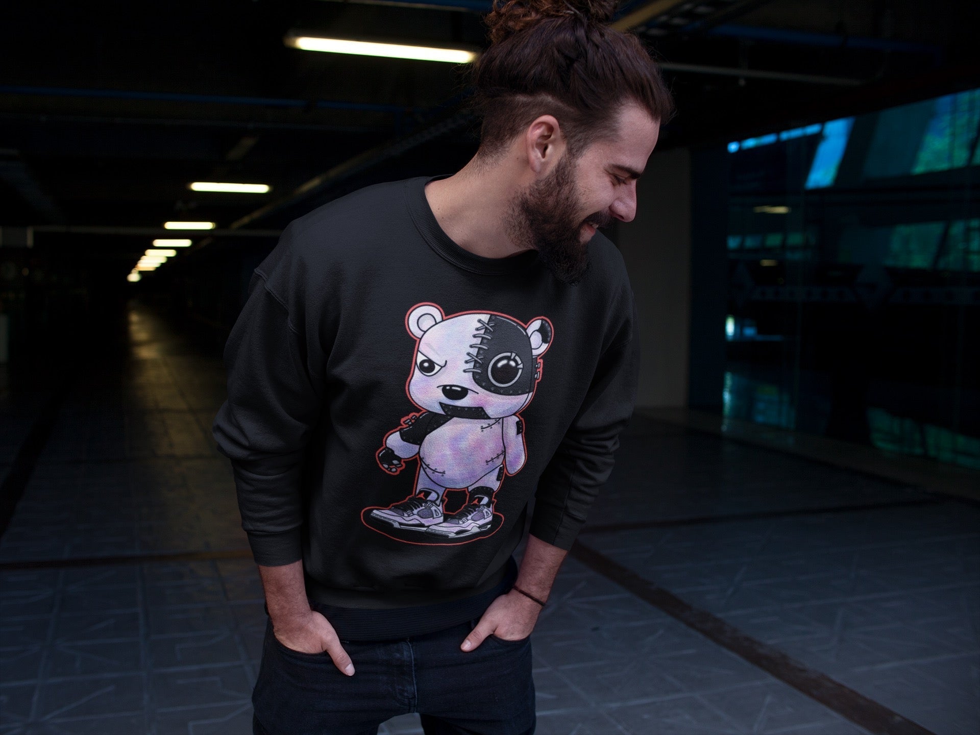 Cyborg Bear Unisex Tops - Air Jordan 4 Zen Master