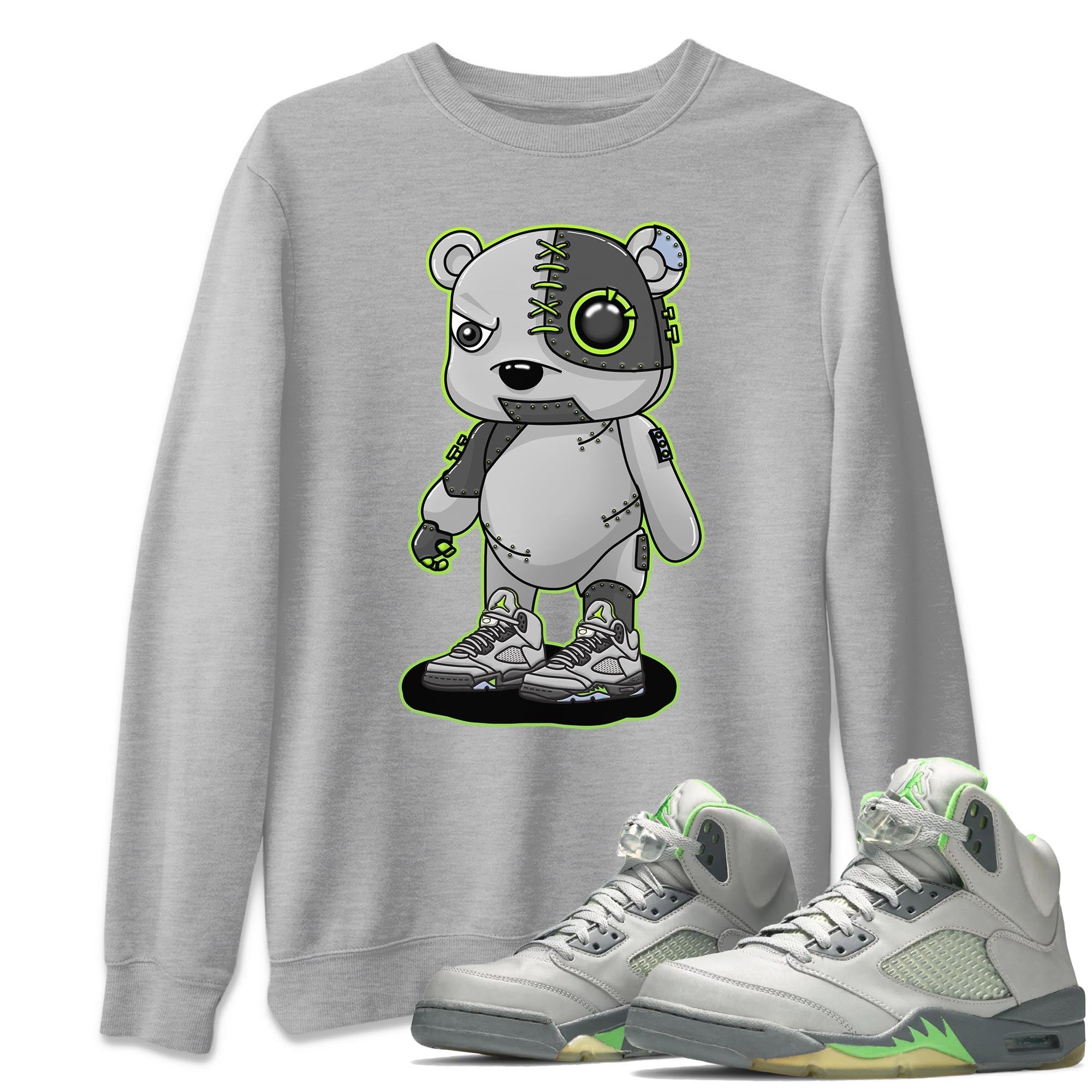 Cyborg Bear Unisex Tops - Air Jordan 5 Green Bean