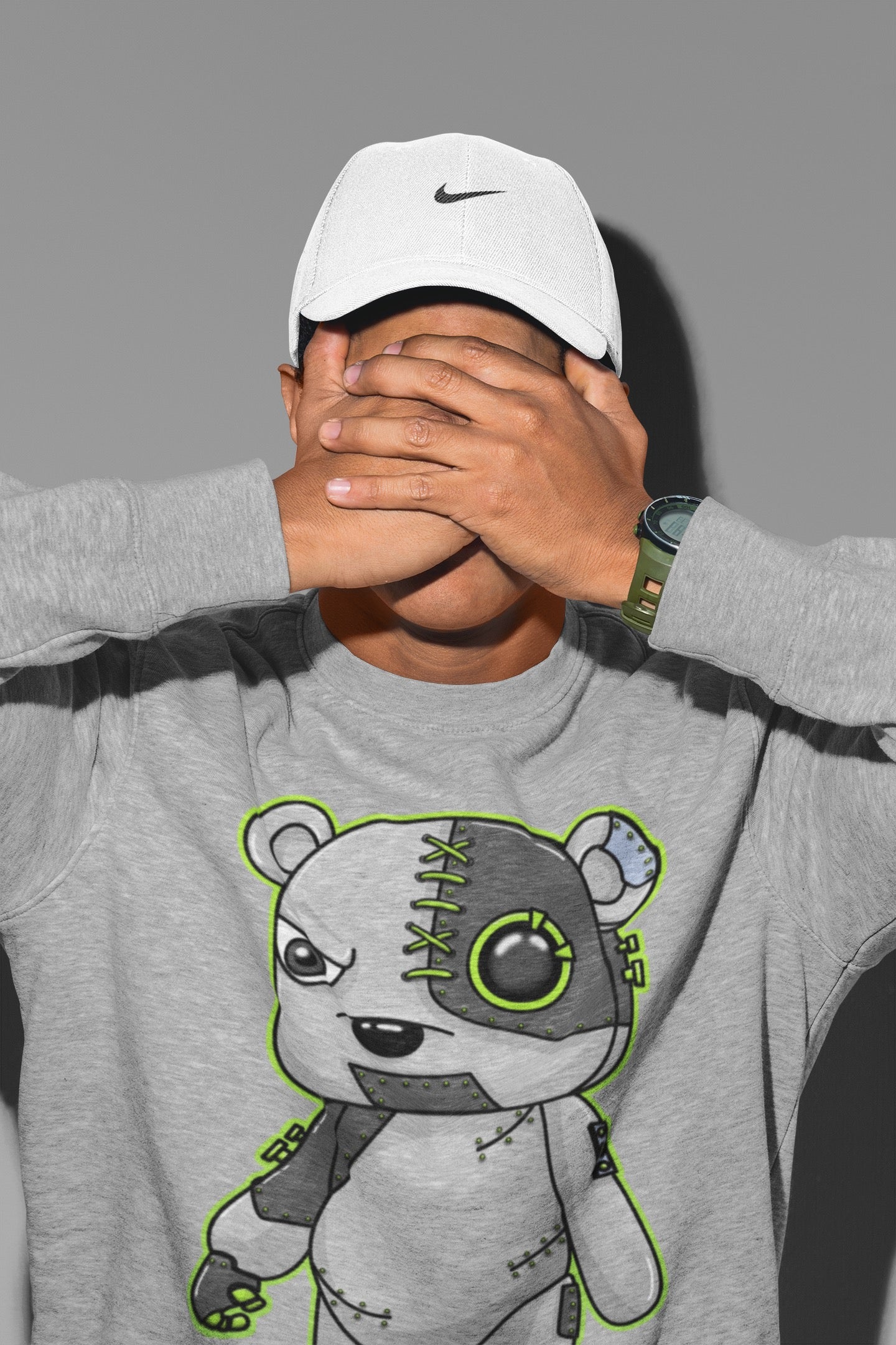 Cyborg Bear Unisex Tops - Air Jordan 5 Green Bean