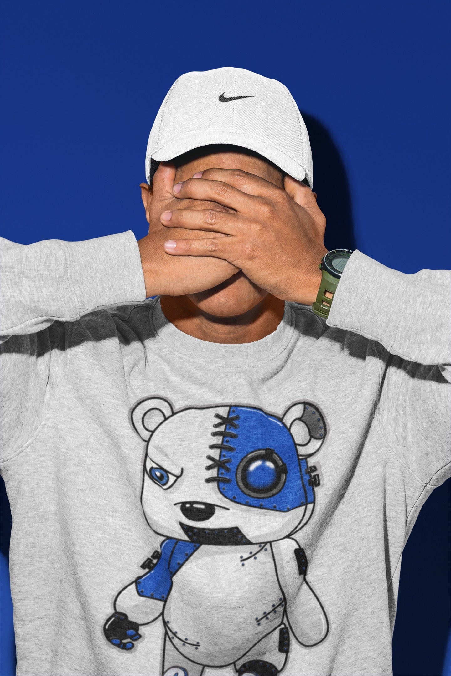 Cyborg Bear Unisex Tops - Air Jordan 5 Racer Blue