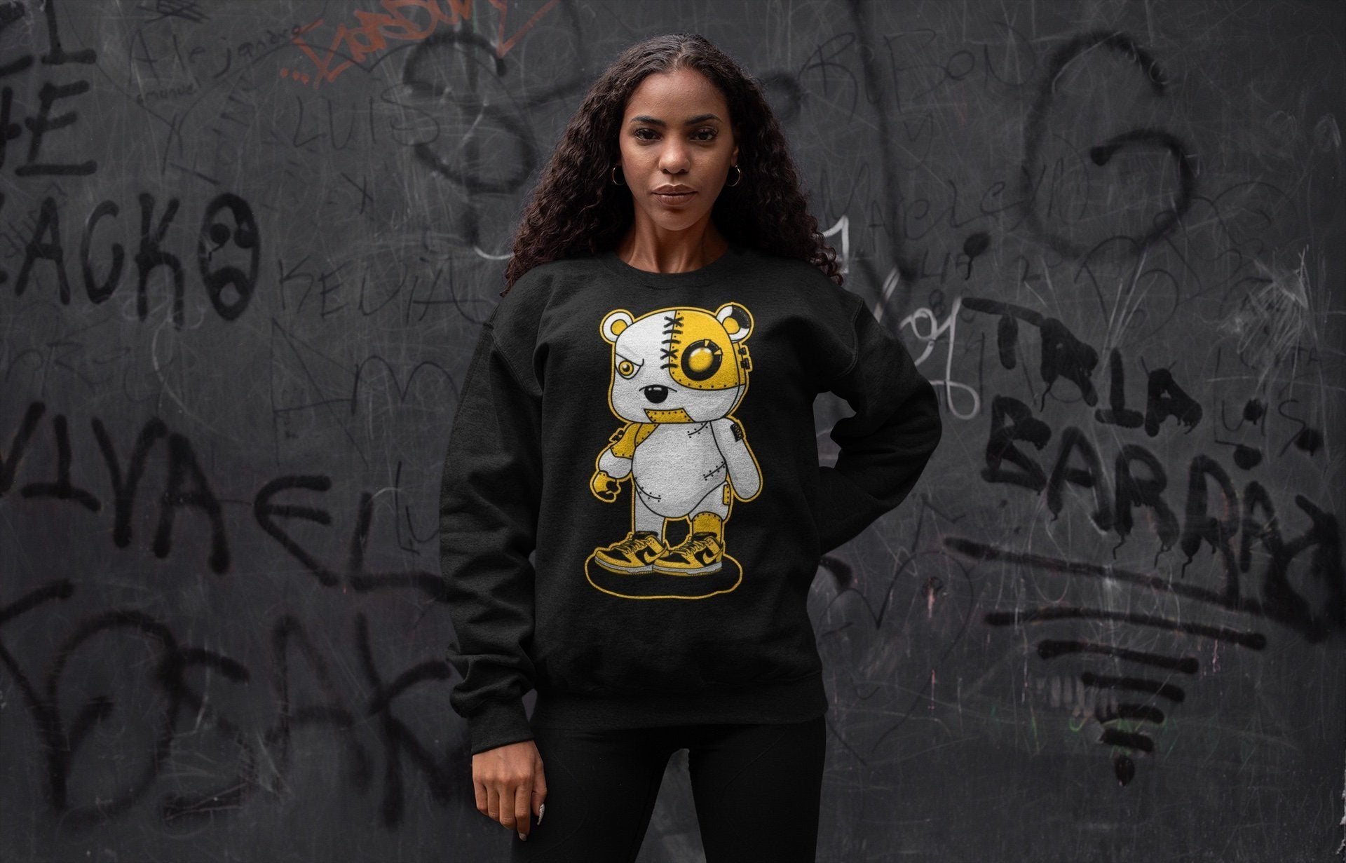 Cyborg Bear Unisex Tops - Dunk Championship Goldenrod