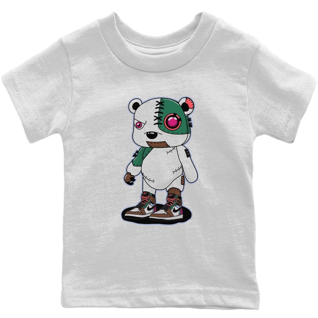 Cyborg Bear Kids Tops - Air Jordan 1 Hand Crafted