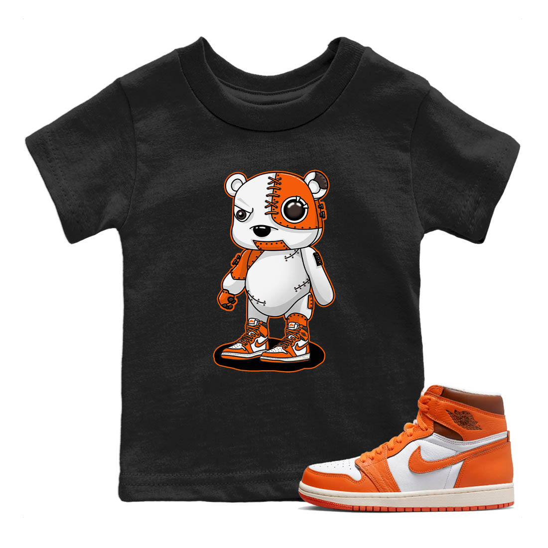 Cyborg Bear Kids Tops - Air Jordan 1 Starfish