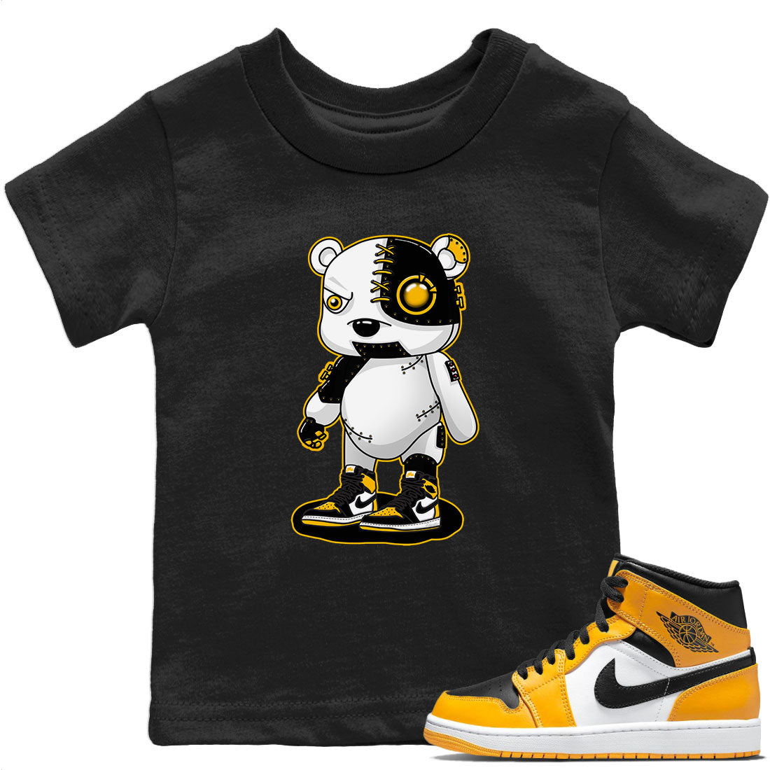Cyborg Bear Kids Tops - Air Jordan 1 Taxi