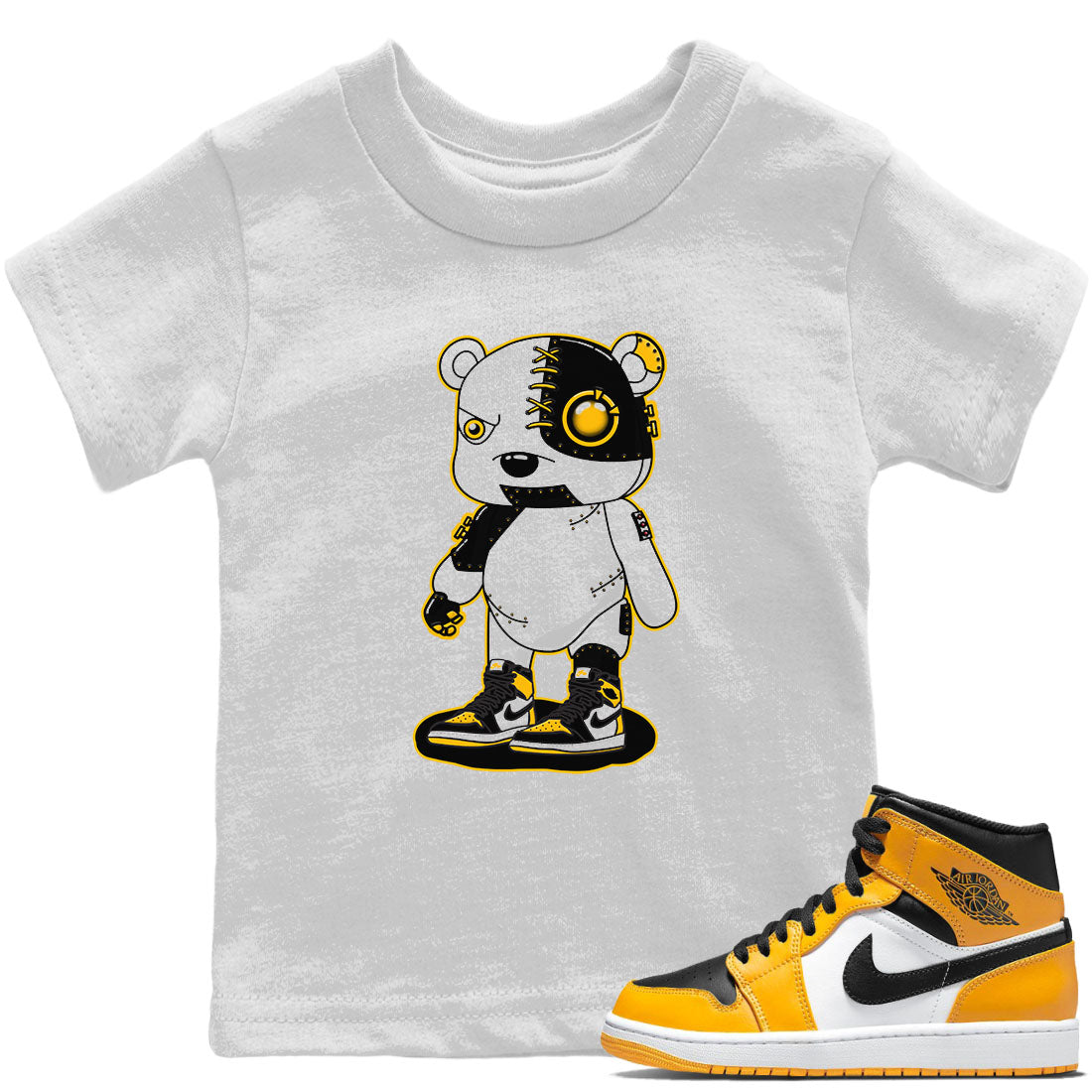 Cyborg Bear Kids Tops - Air Jordan 1 Taxi