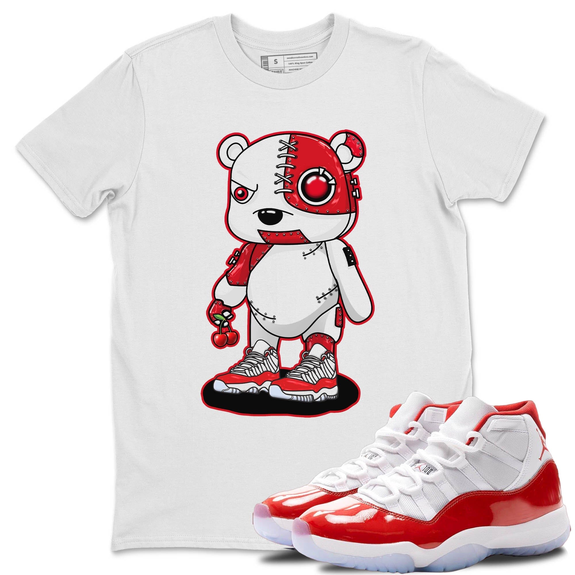 Cyborg Bear Unisex Tops - Air Jordan 11 Cherry