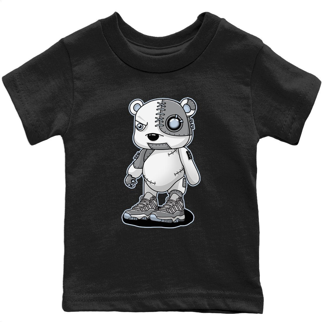 Cyborg Bear Kids Tops - Air Jordan 11 Cool Grey