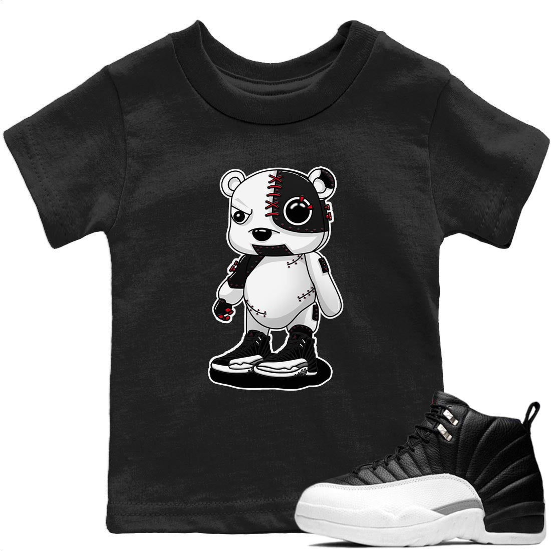 Cyborg Bear Kids Tops - Air Jordan 12 Playoffs