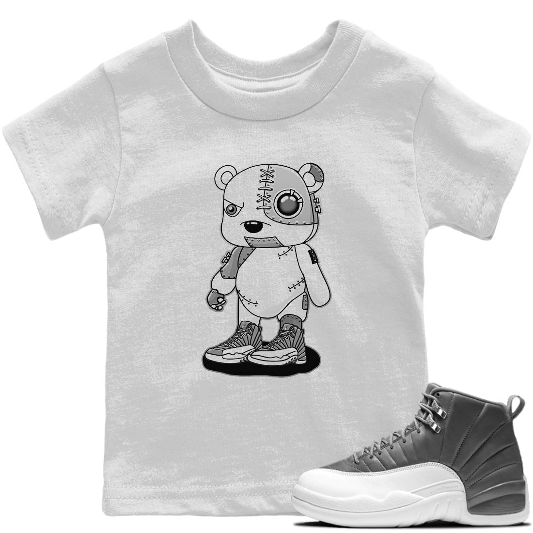 Cyborg Bear Kids Tops - Air Jordan 12 Stealth