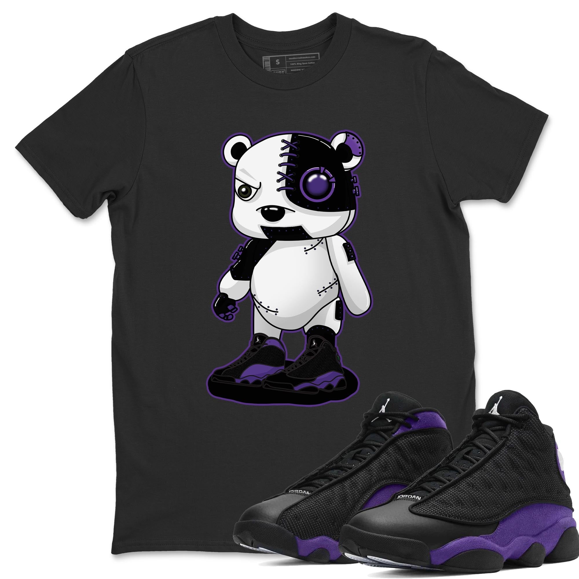 Cyborg Bear Unisex Tops - Air Jordan 13 Court Purple