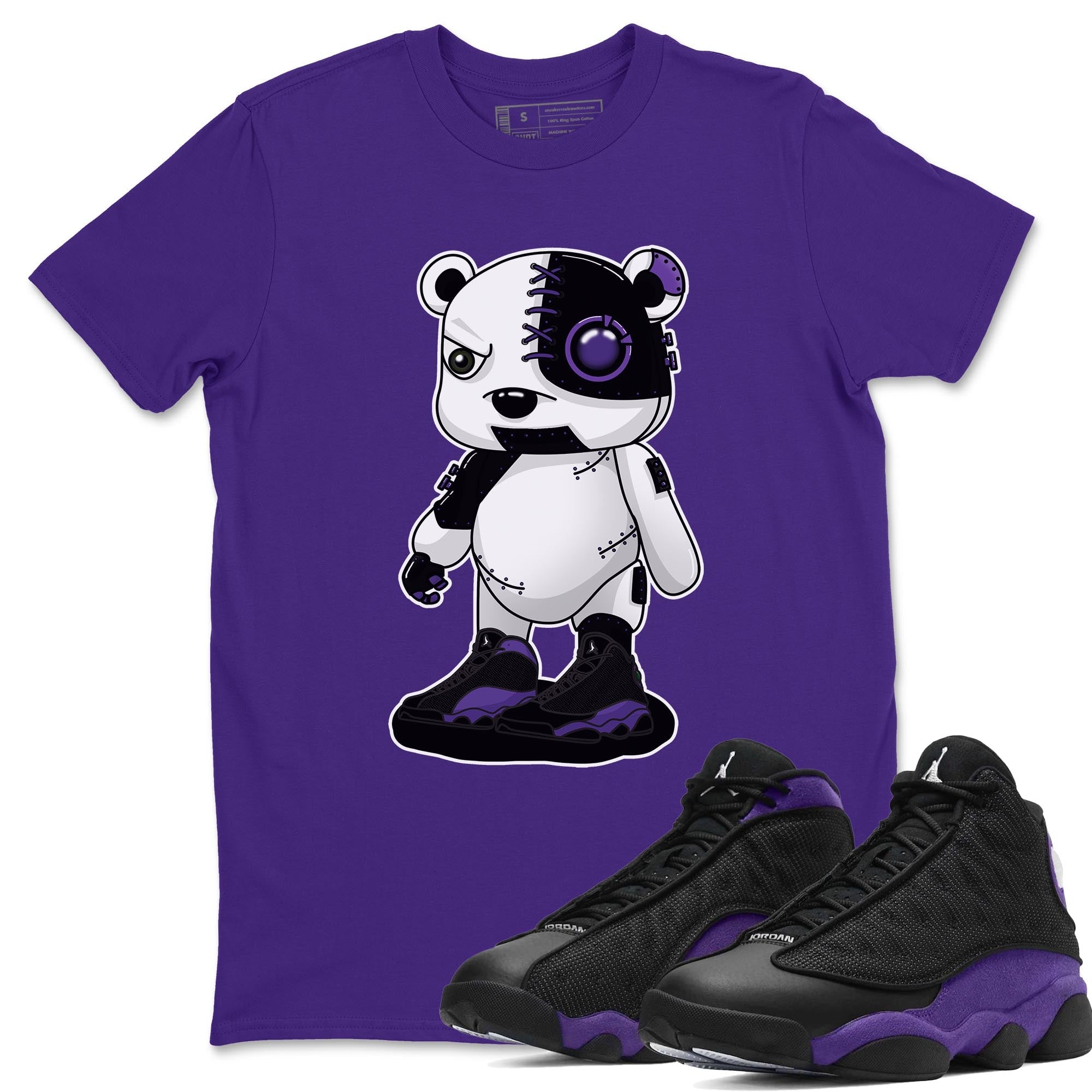 Cyborg Bear Unisex Tops - Air Jordan 13 Court Purple