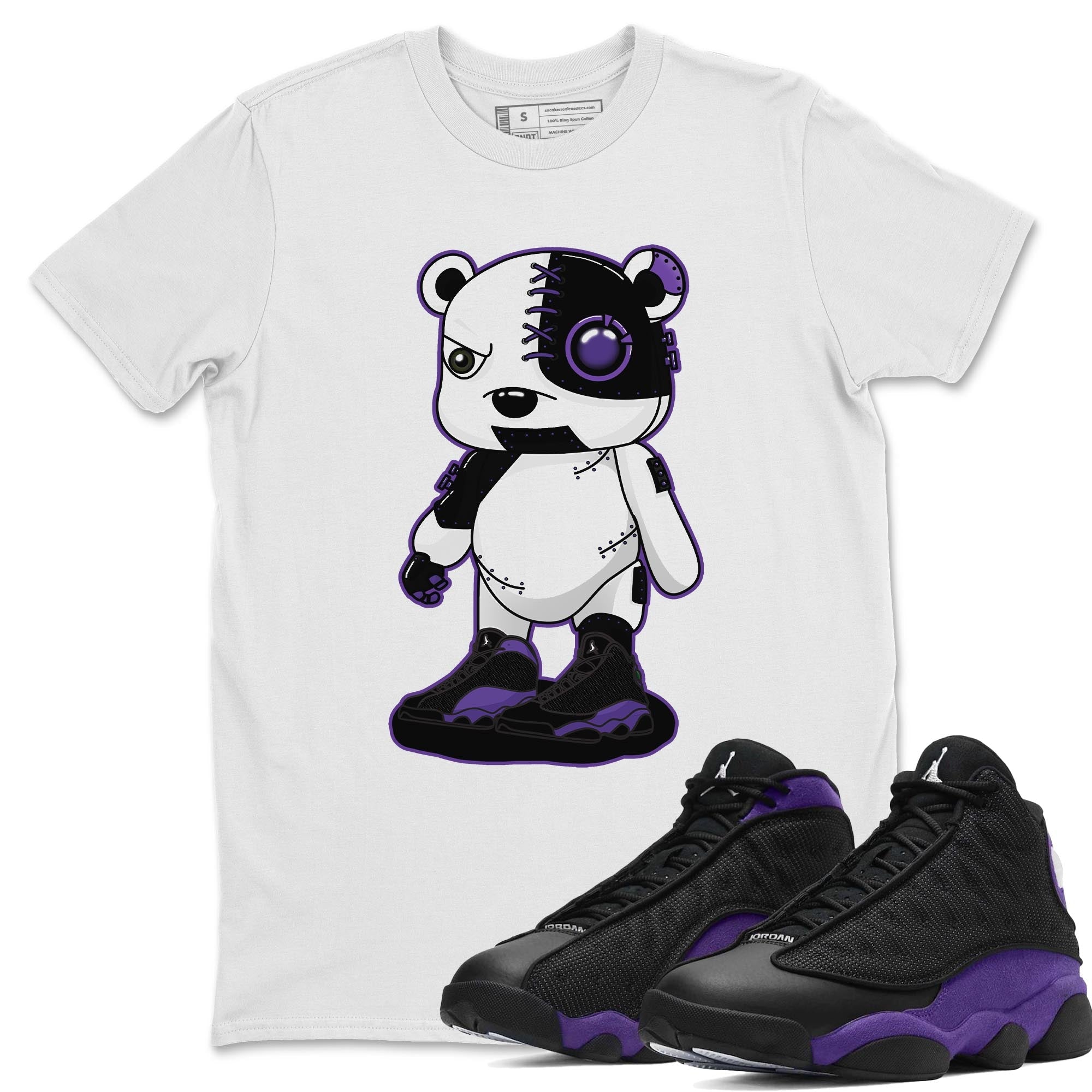 Cyborg Bear Unisex Tops - Air Jordan 13 Court Purple