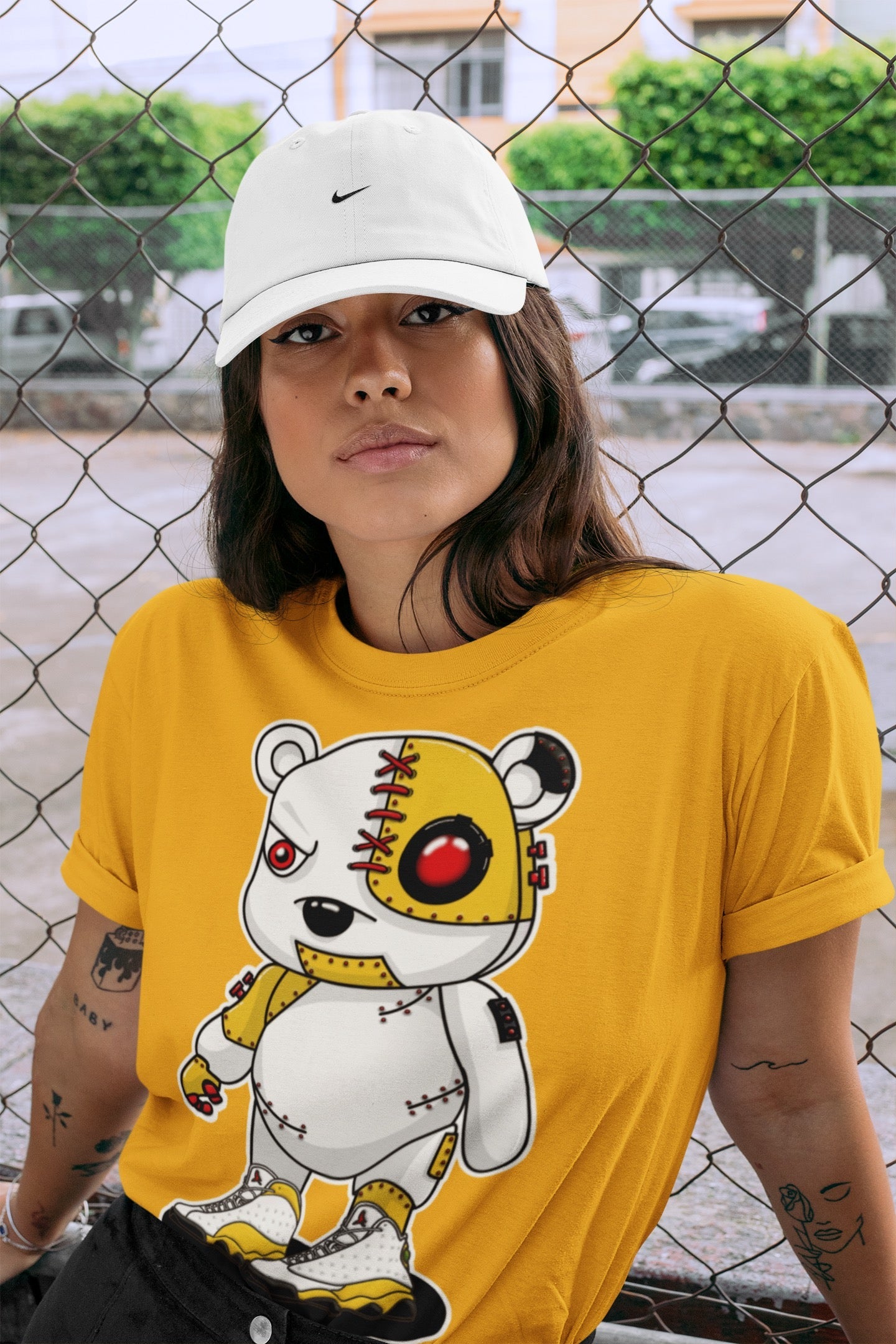 Cyborg Bear Unisex Tops - Air Jordan 13 Del Sol