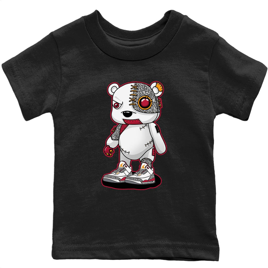 Cyborg Bear Kids Tops - Air Jordan 3 Cardinal