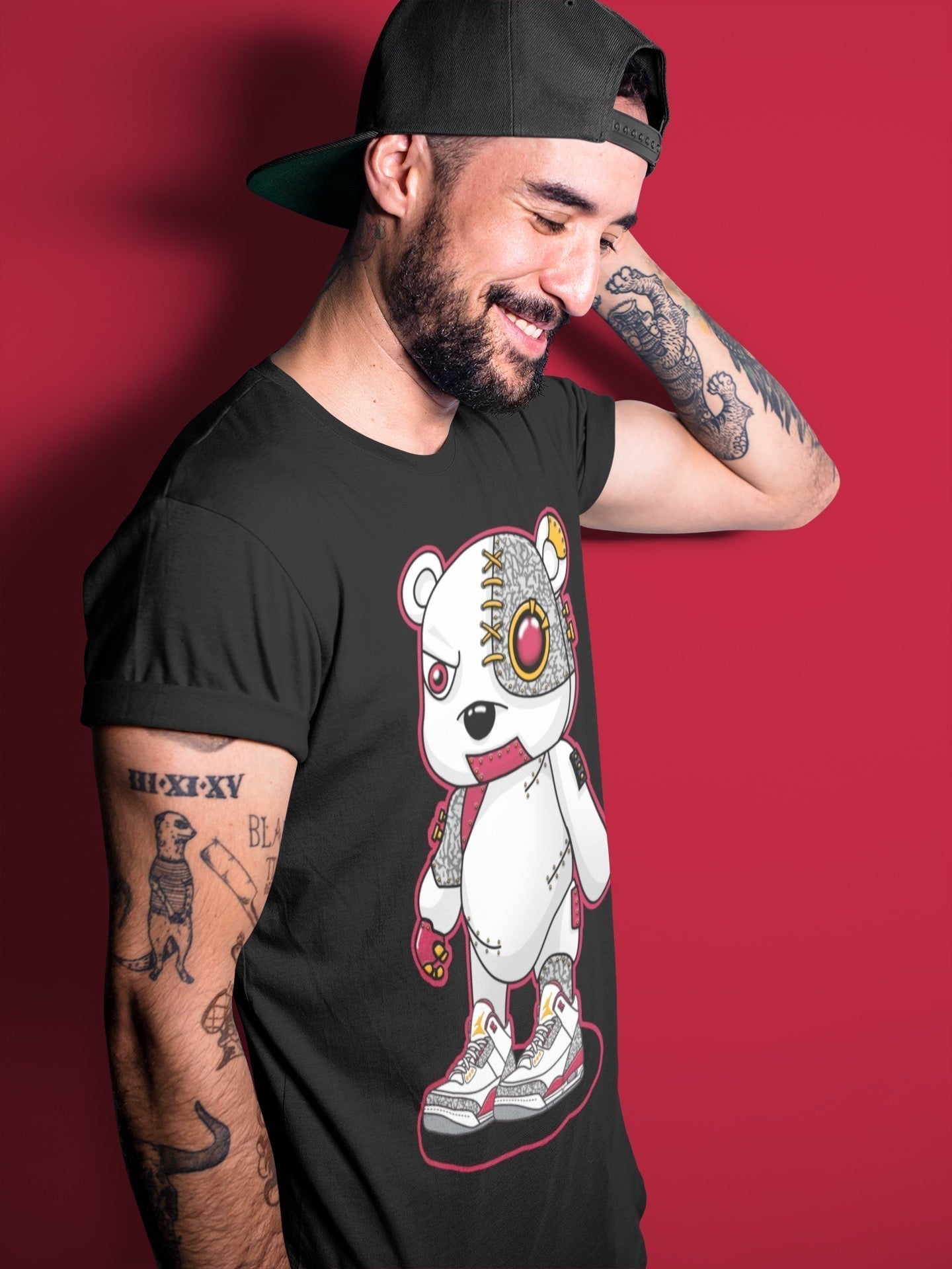 Cyborg Bear Unisex Tops - Air Jordan 3 Cardinal