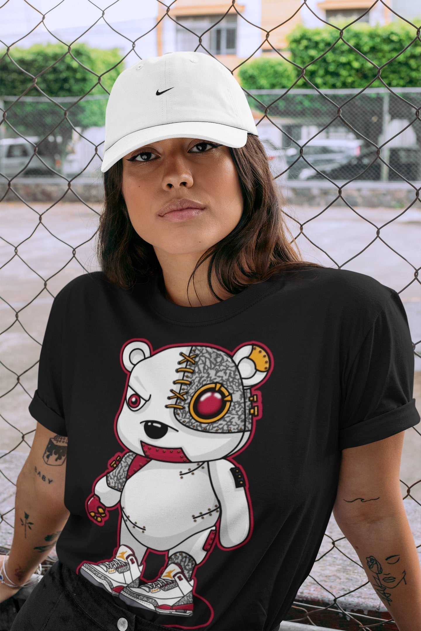 Cyborg Bear Unisex Tops - Air Jordan 3 Cardinal