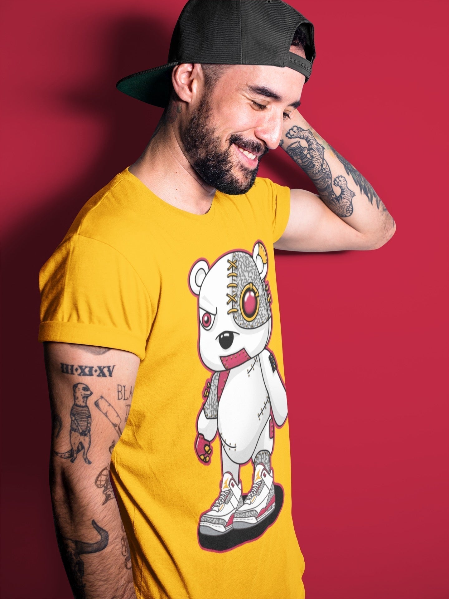 Cyborg Bear Unisex Tops - Air Jordan 3 Cardinal