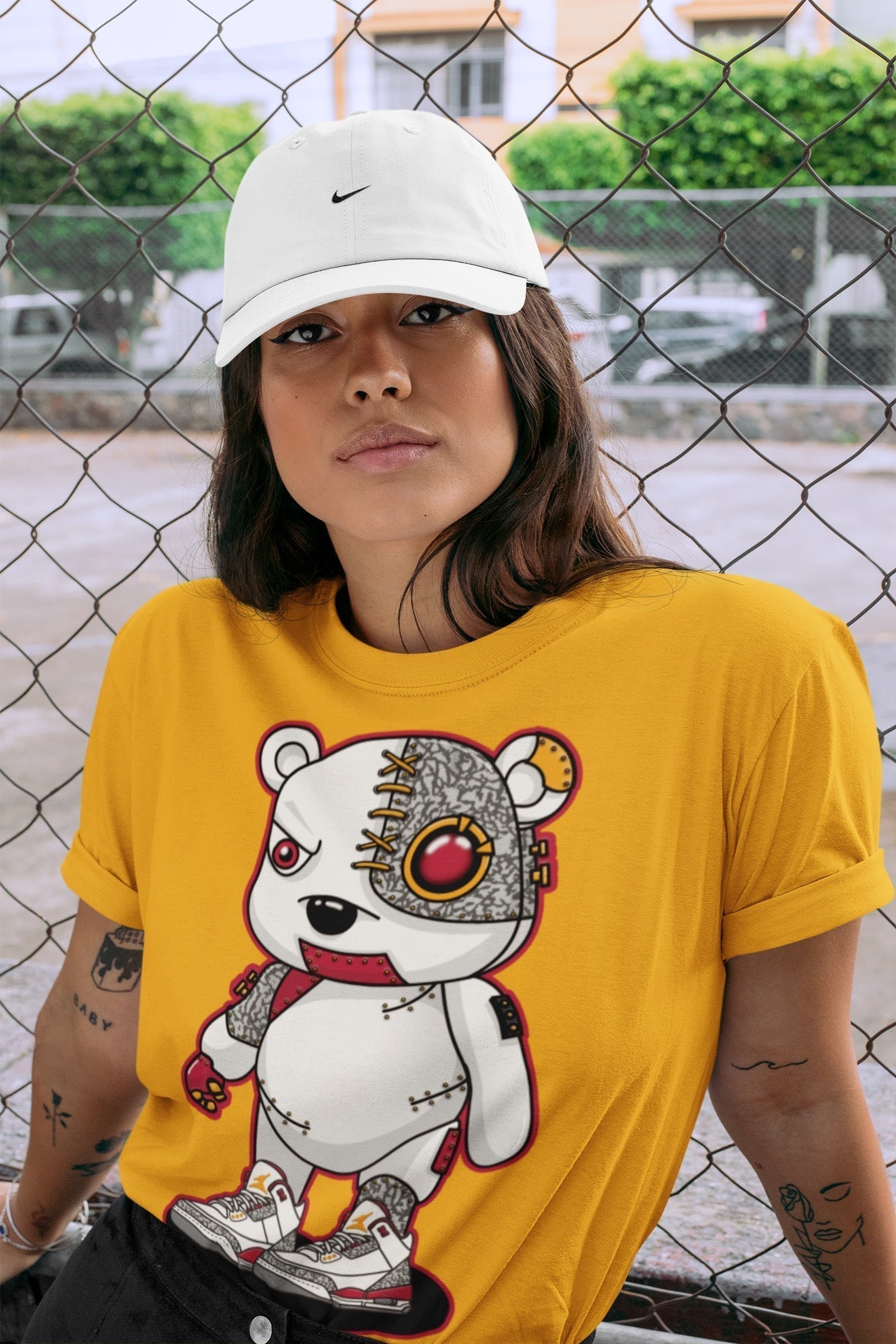 Cyborg Bear Unisex Tops - Air Jordan 3 Cardinal