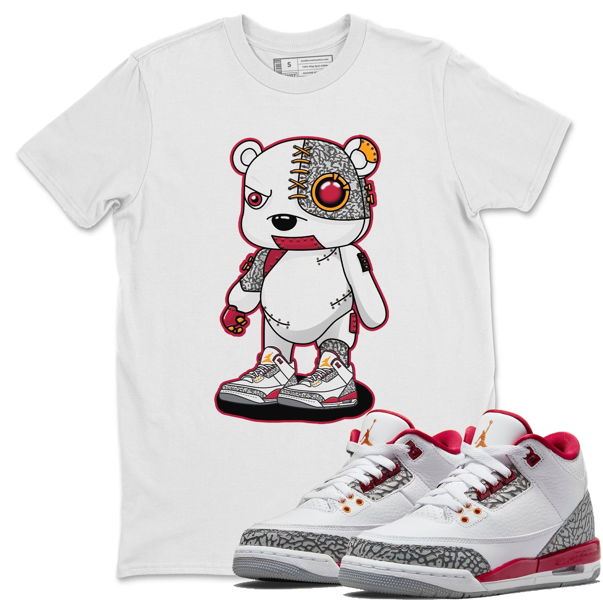 Cyborg Bear Unisex Tops - Air Jordan 3 Cardinal
