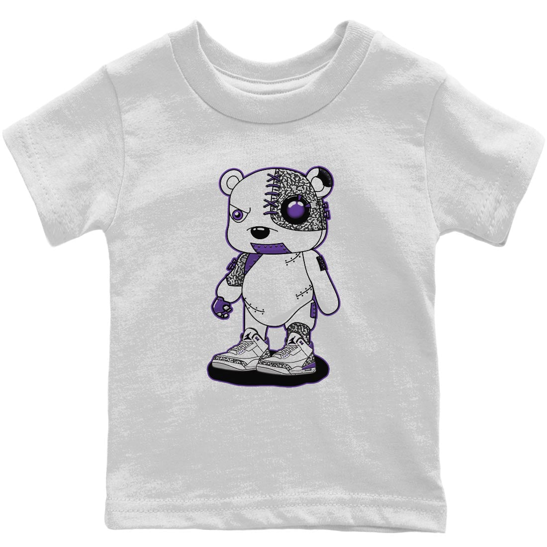 Cyborg Bear Kids Tops - Air Jordan 3 Dark Iris