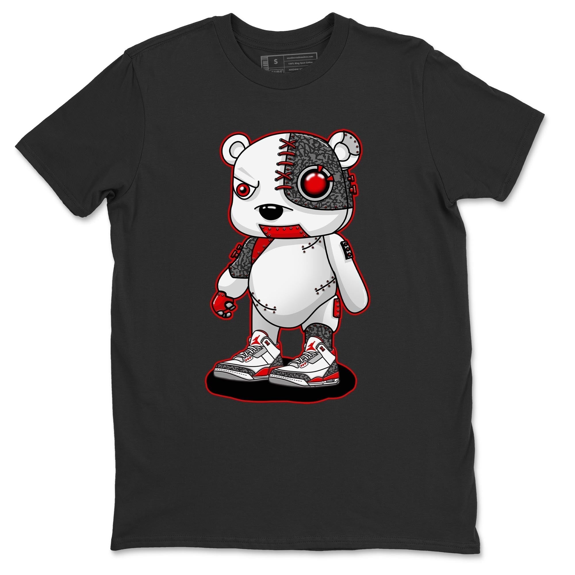Cyborg Bear Unisex Tops - Air Jordan 3 Fire Red
