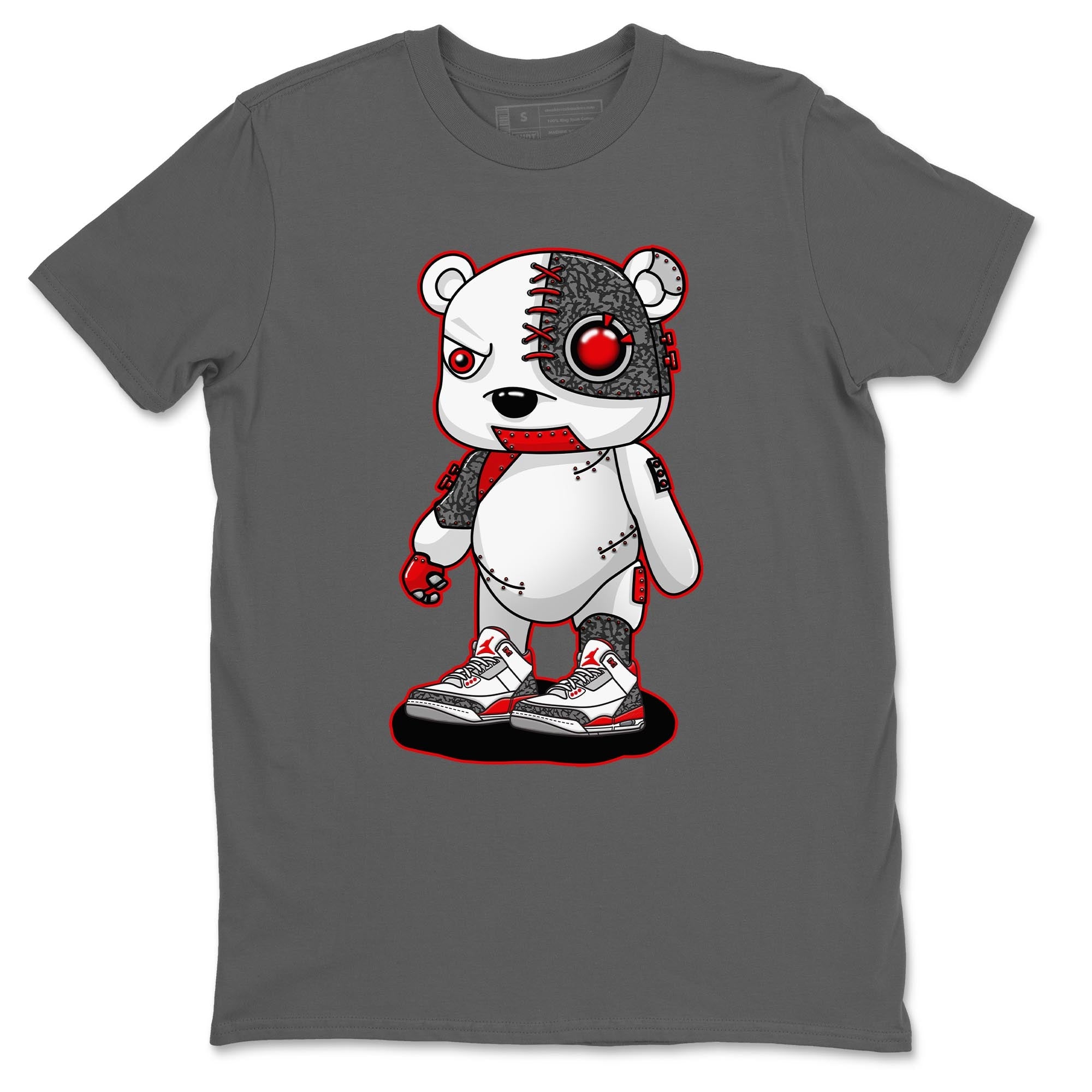 Cyborg Bear Unisex Tops - Air Jordan 3 Fire Red