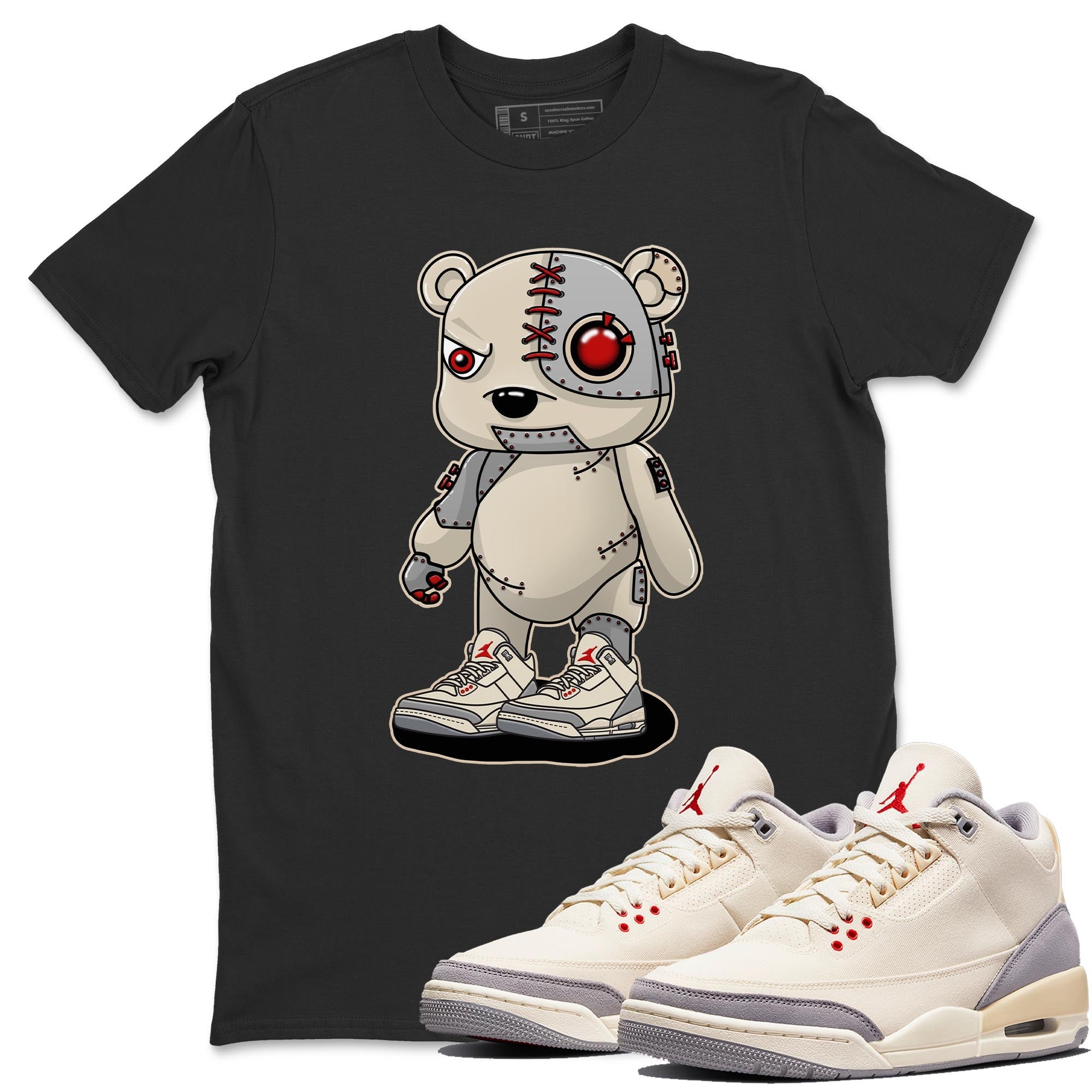 Cyborg Bear Unisex Tops - Air Jordan 3 Muslin