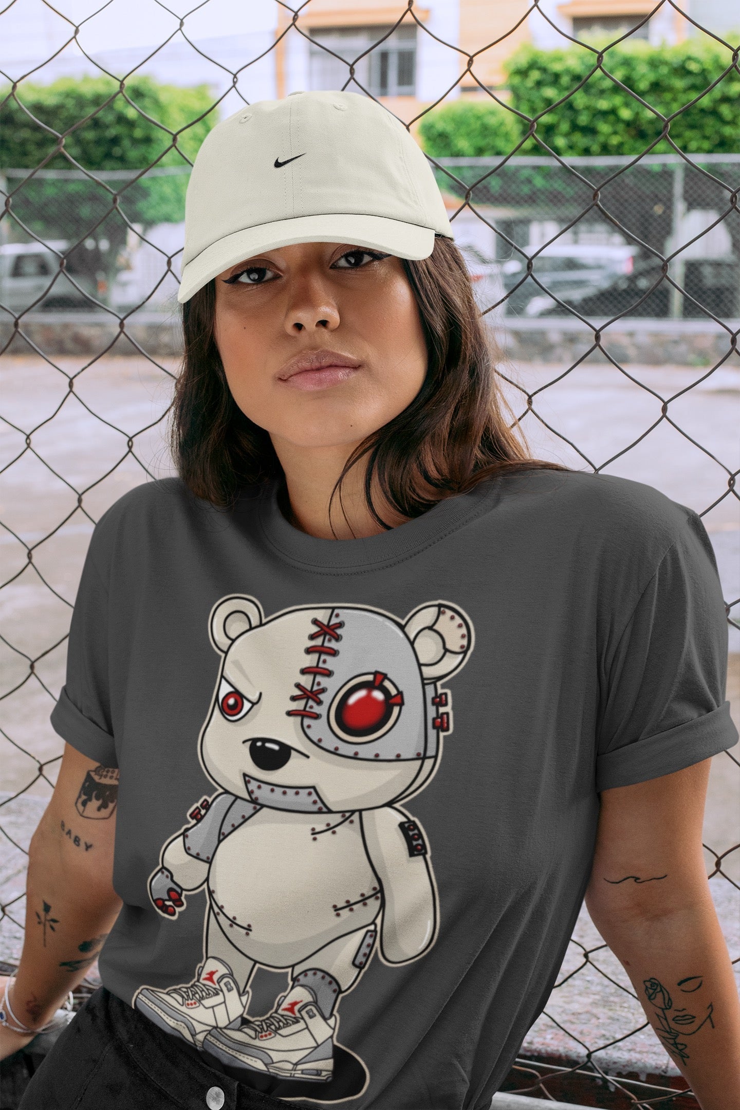 Cyborg Bear Unisex Tops - Air Jordan 3 Muslin
