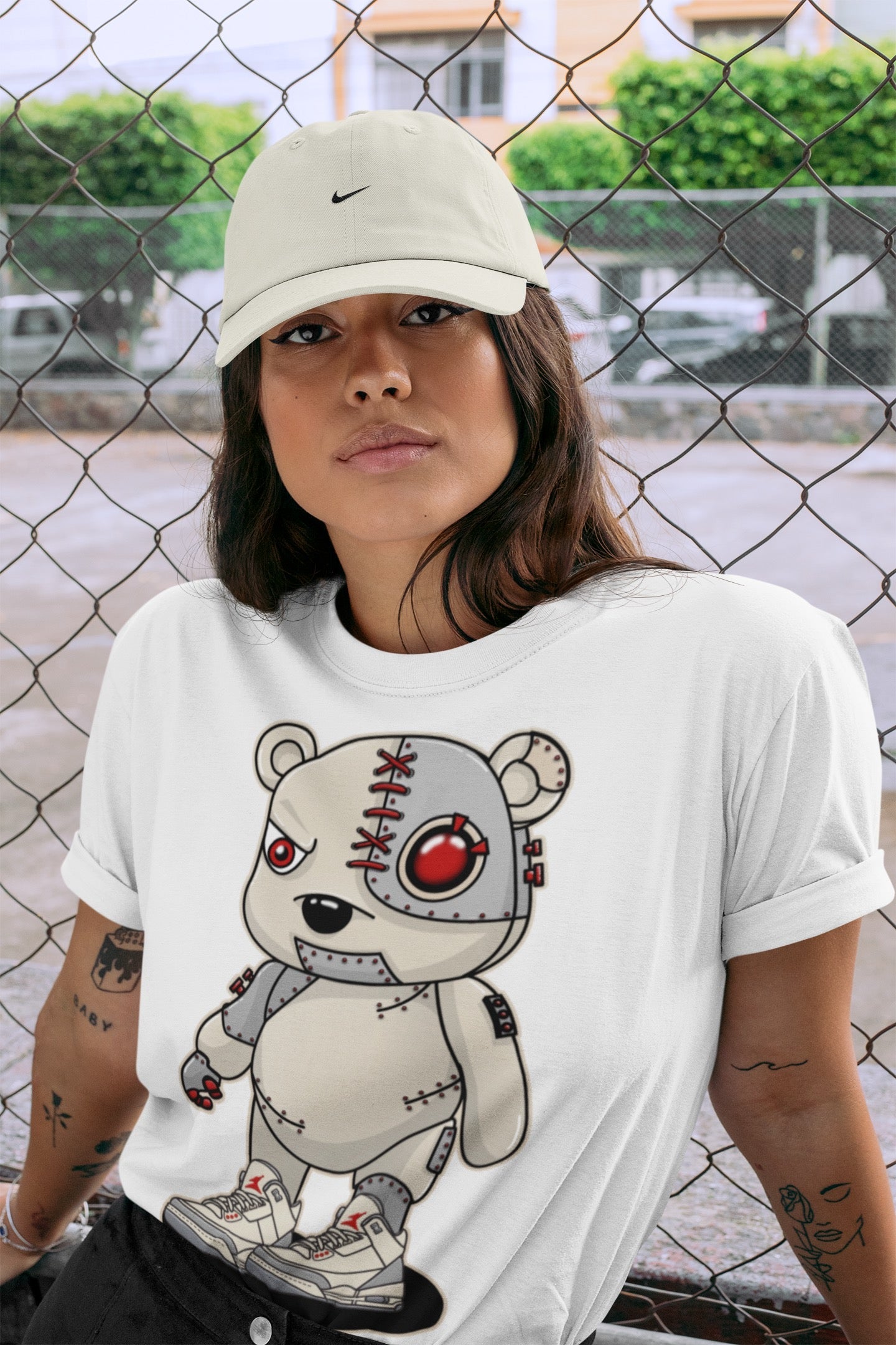 Cyborg Bear Unisex Tops - Air Jordan 3 Muslin