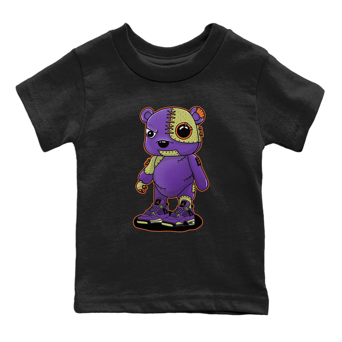 Cyborg Bear Kids Tops - Air Jordan 4 Canyon Purple