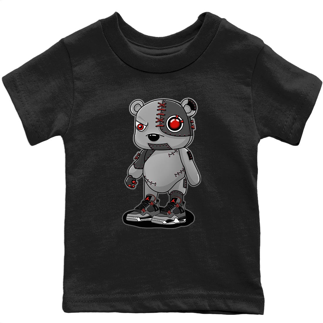 Cyborg Bear Kids Tops - Air Jordan 4 Infrared