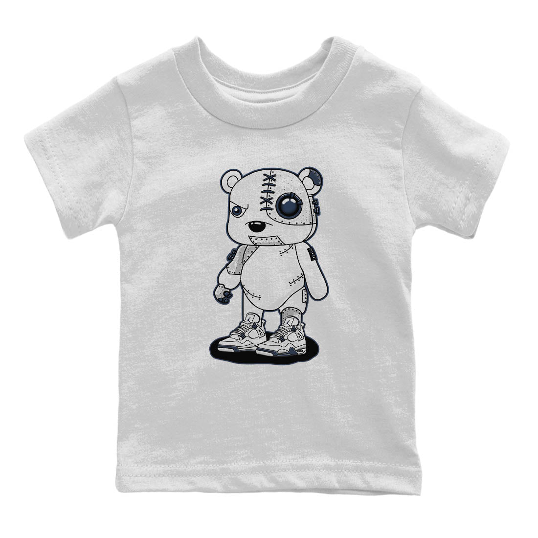 Cyborg Bear Kids Tops - Air Jordan 4 Midnight Navy