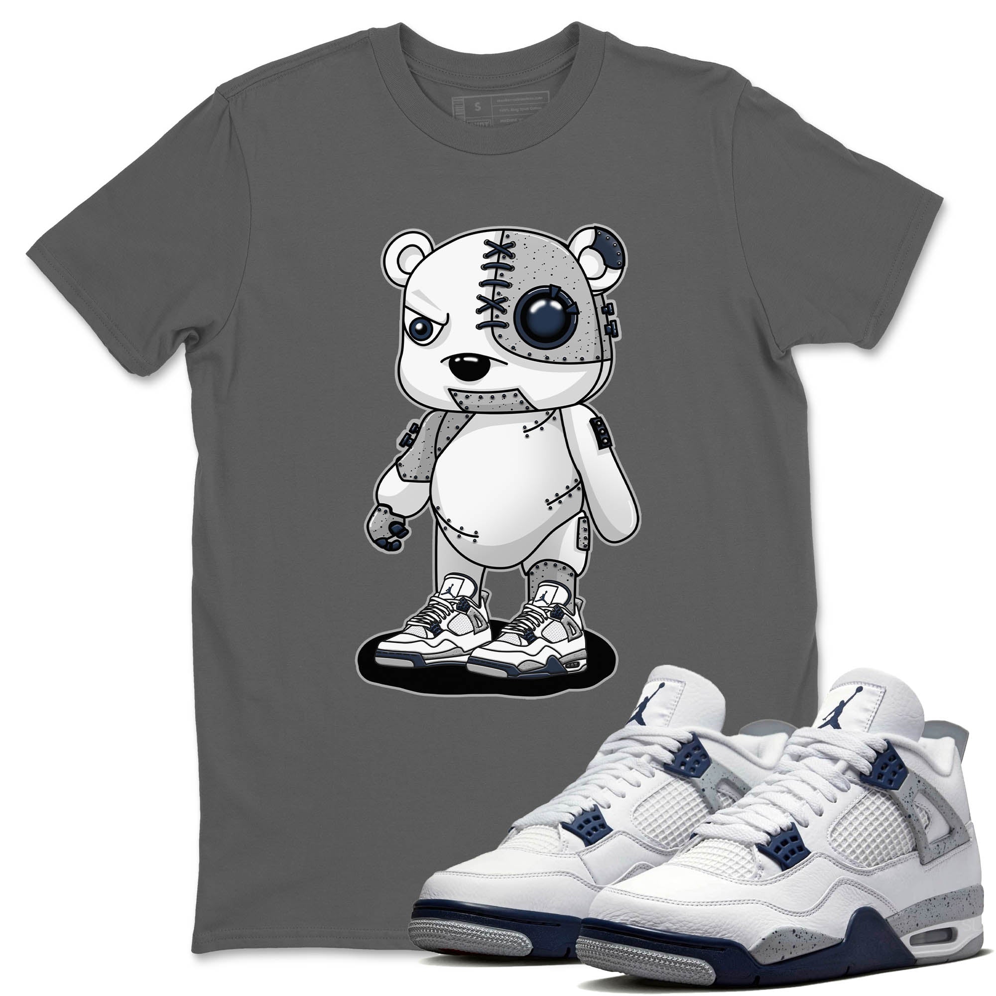 Cyborg Bear Unisex Tops - Air Jordan 4 Midnight Navy